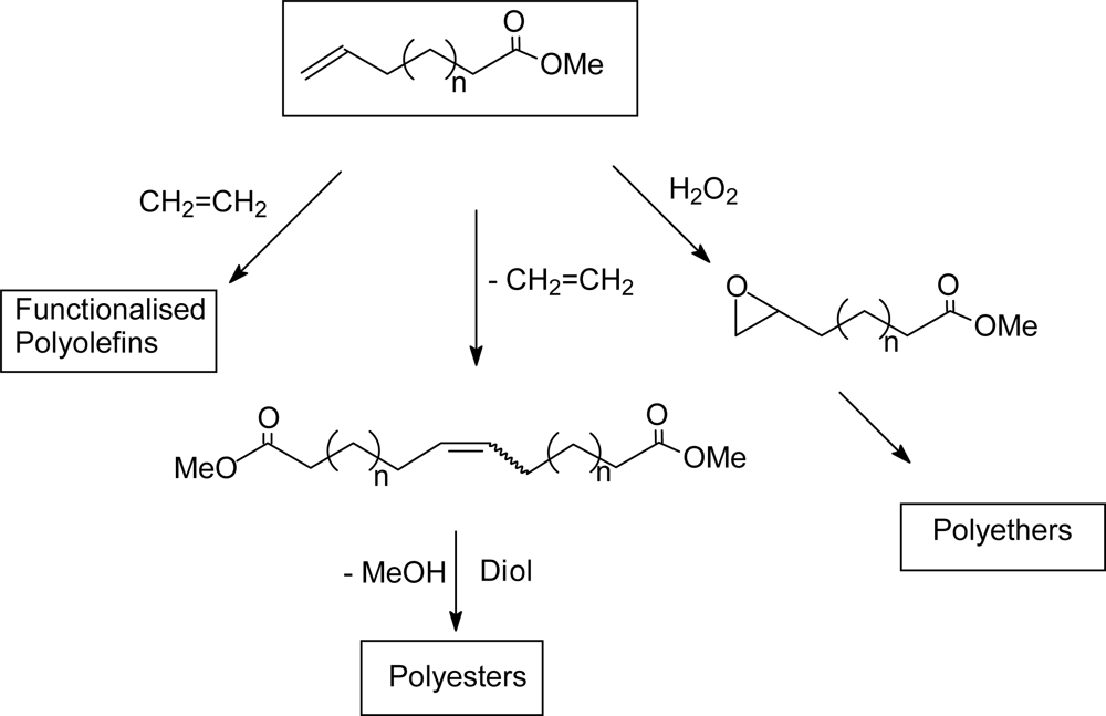 Metathesis reactions of fatty acid esters