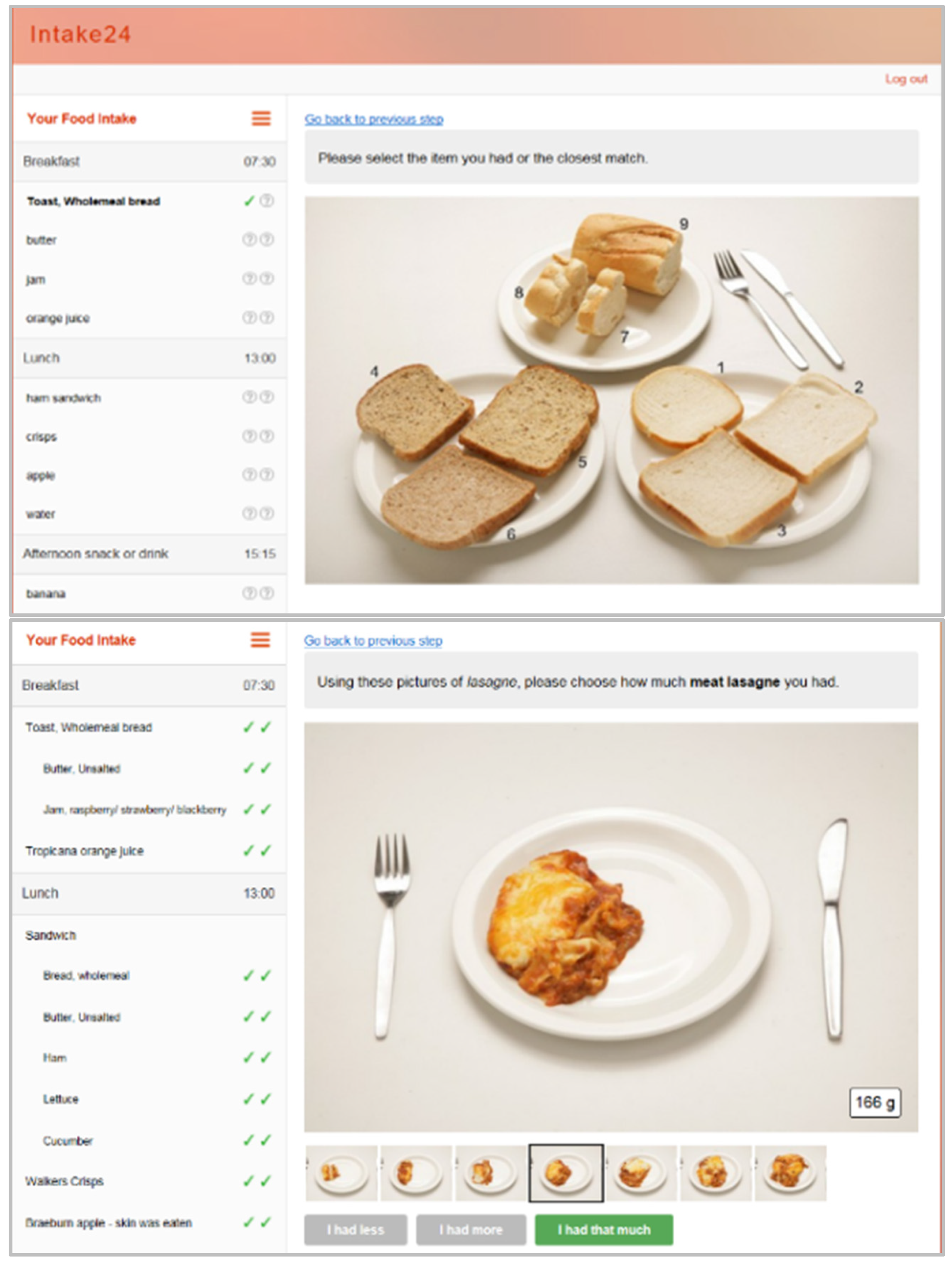 Nutrients Free Full Text Comparison Of INTAKE24 an Online 24 h 