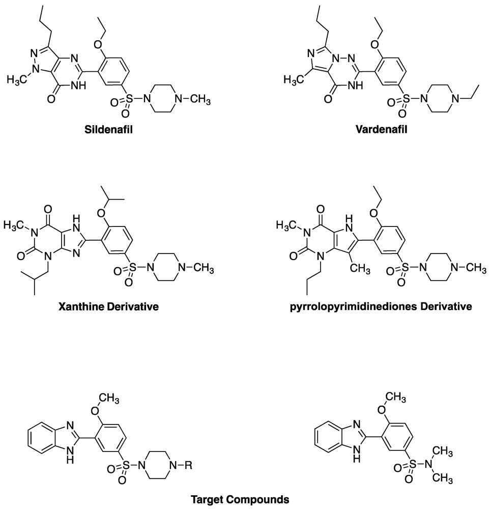 Chemical structure of viagra
