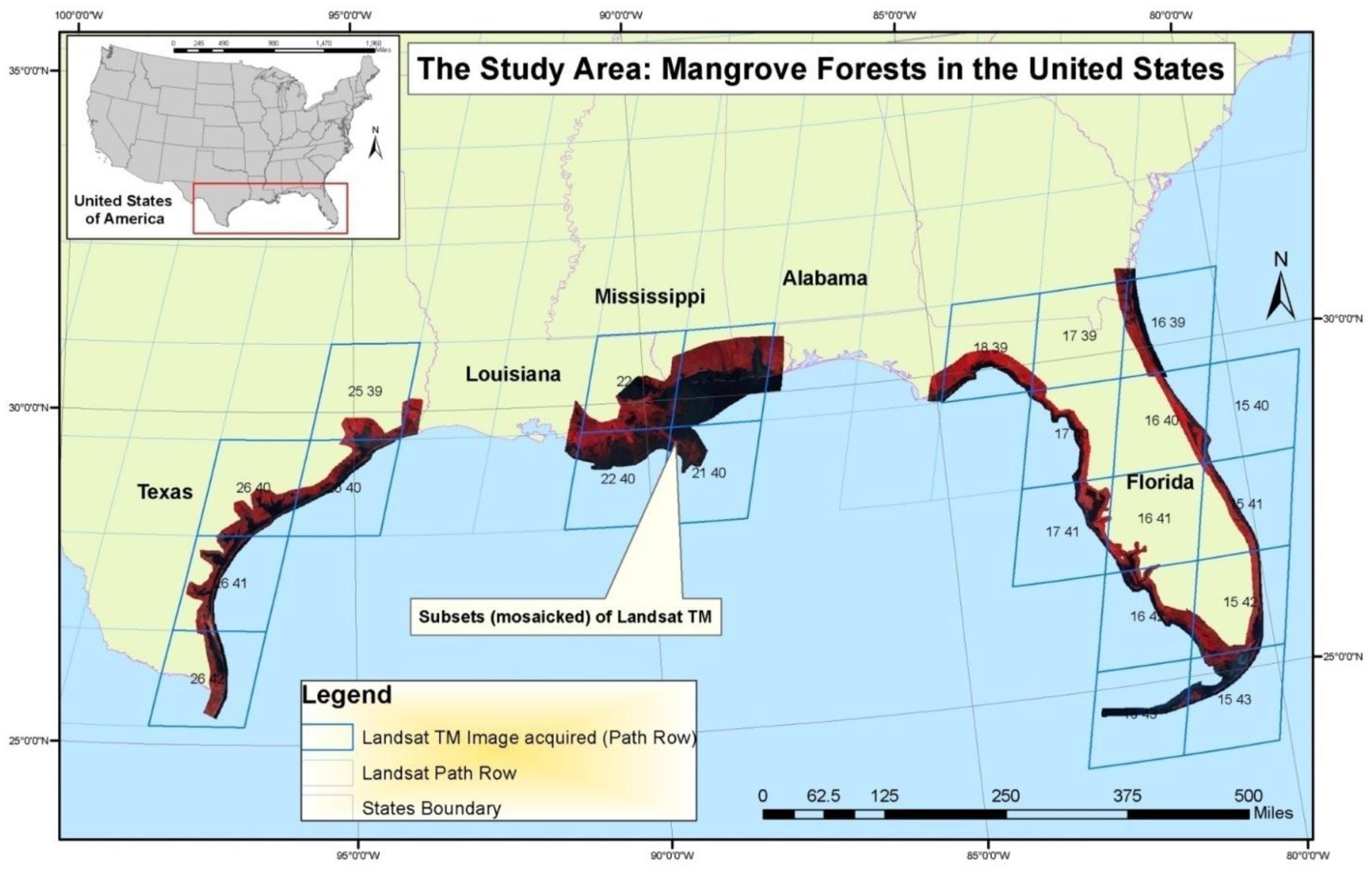 Sensors Free FullText Is the Geographic Range of Mangrove Forests in the Conterminous