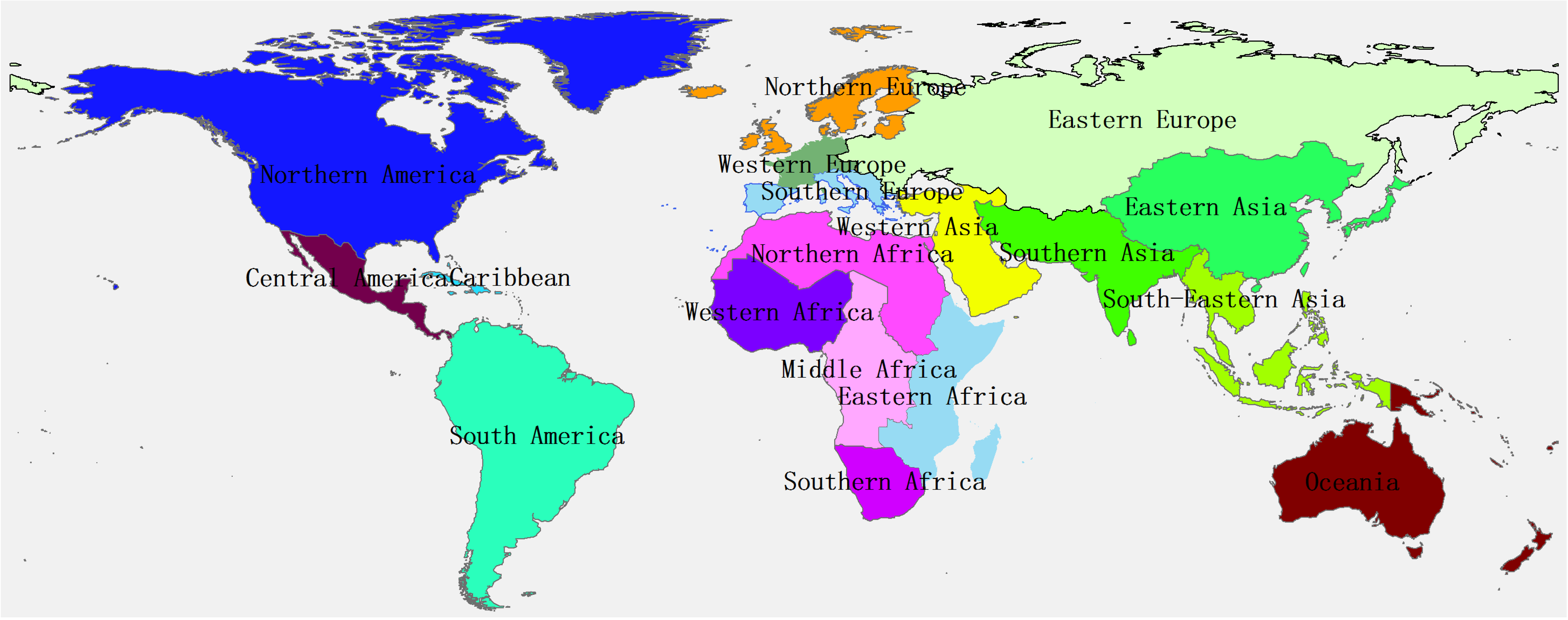 Regions Of The World Map Ap World History United States Map