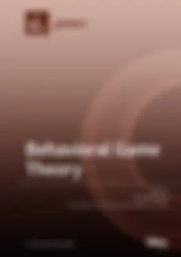 Behavioral Game Theory