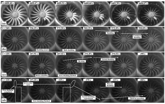 Experimental Study on Ice Shedding Behaviors for Aero-Engine