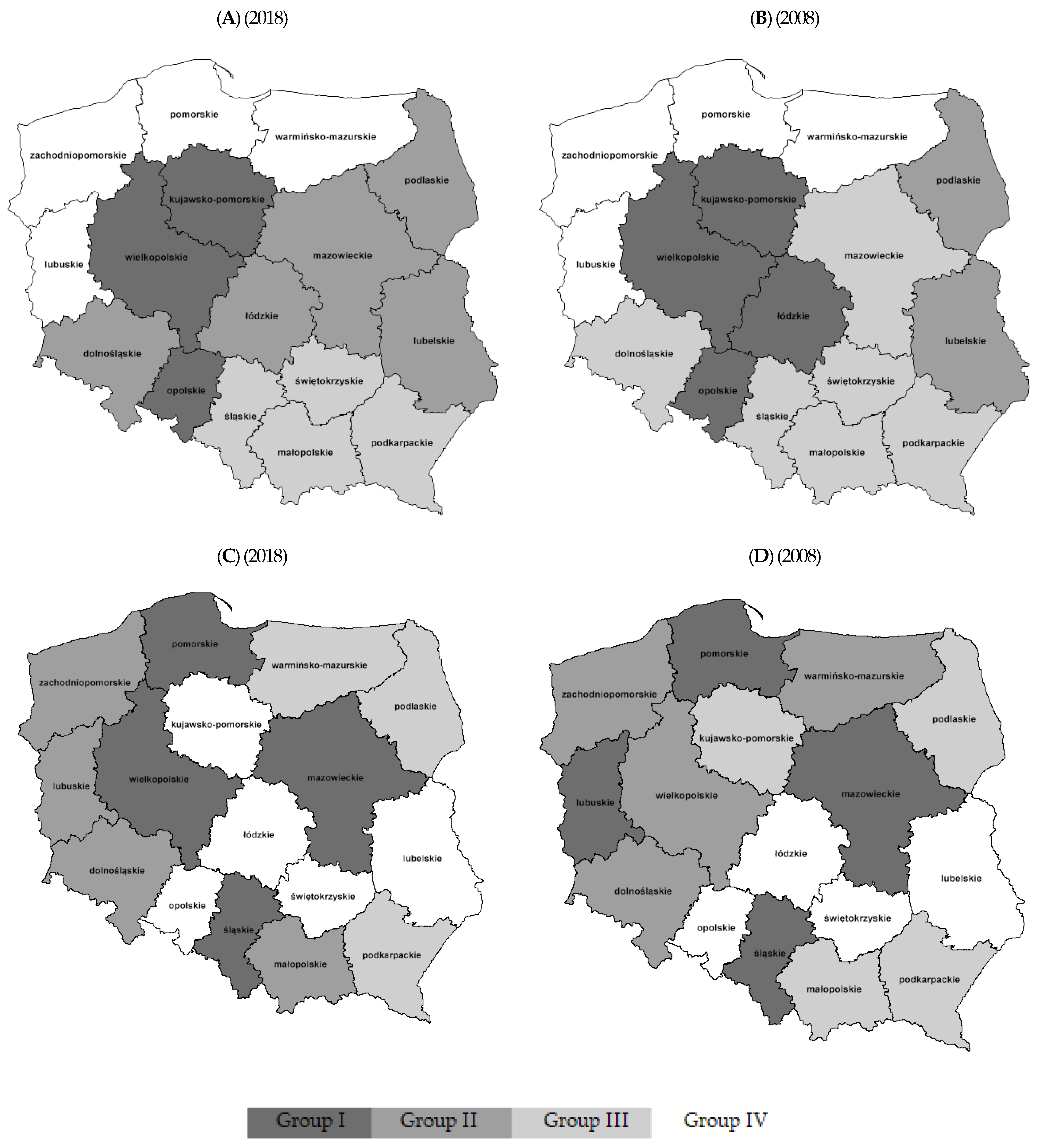 Agriculture | Free Full-Text | Spatial Differentiation of Potential and the Level of Development of Voivodeships in Poland in 2008–2018 | HTML