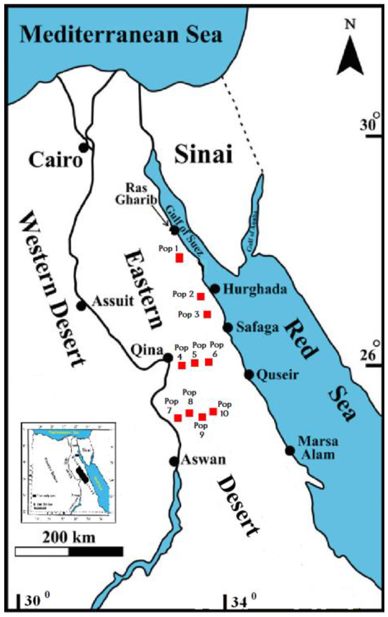 Eastern Desert Egypt Map Agronomy | Free Full-Text | Association Of Morphological, Ecological, And  Genetic Diversity Of Aerva Javanica Populations Growing In The Eastern  Desert Of Egypt