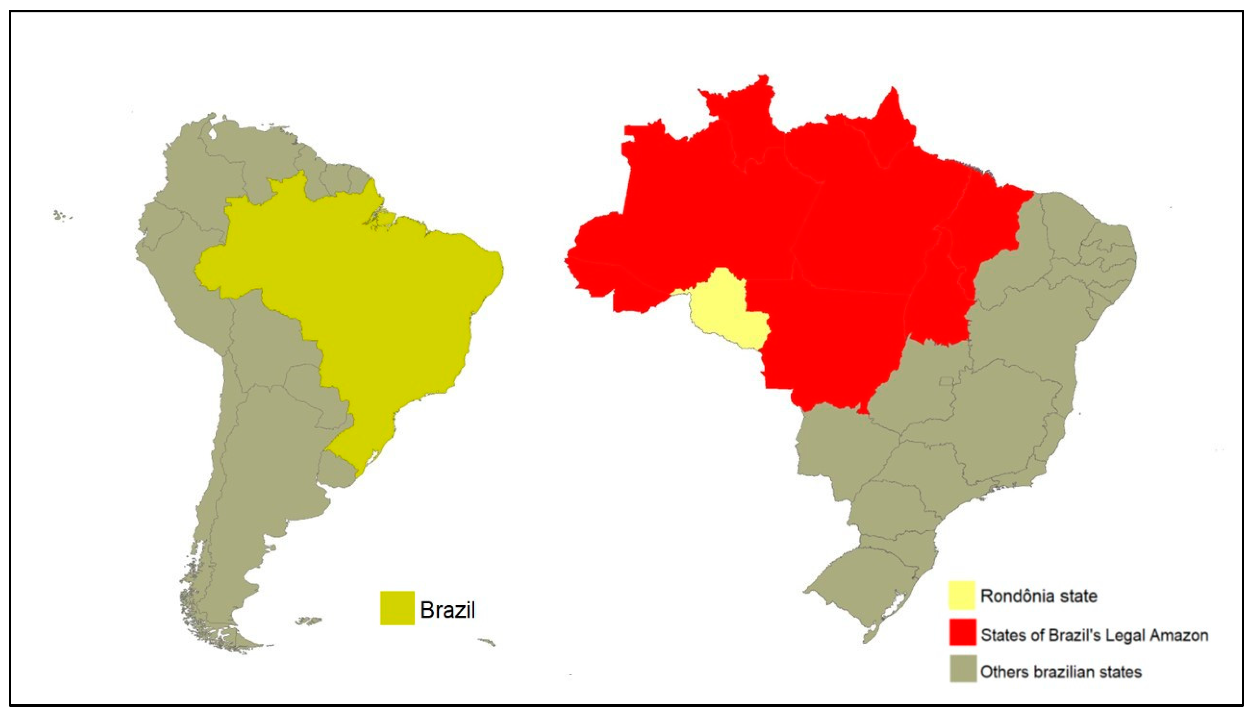 Map of the State of Rondônia