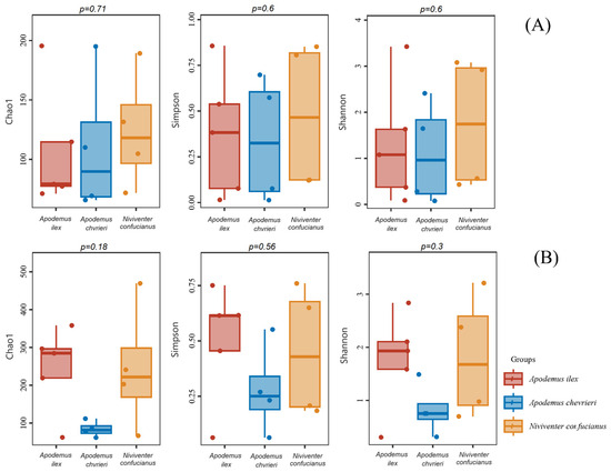 Ecological Niche Characteristics of the Diets of Three