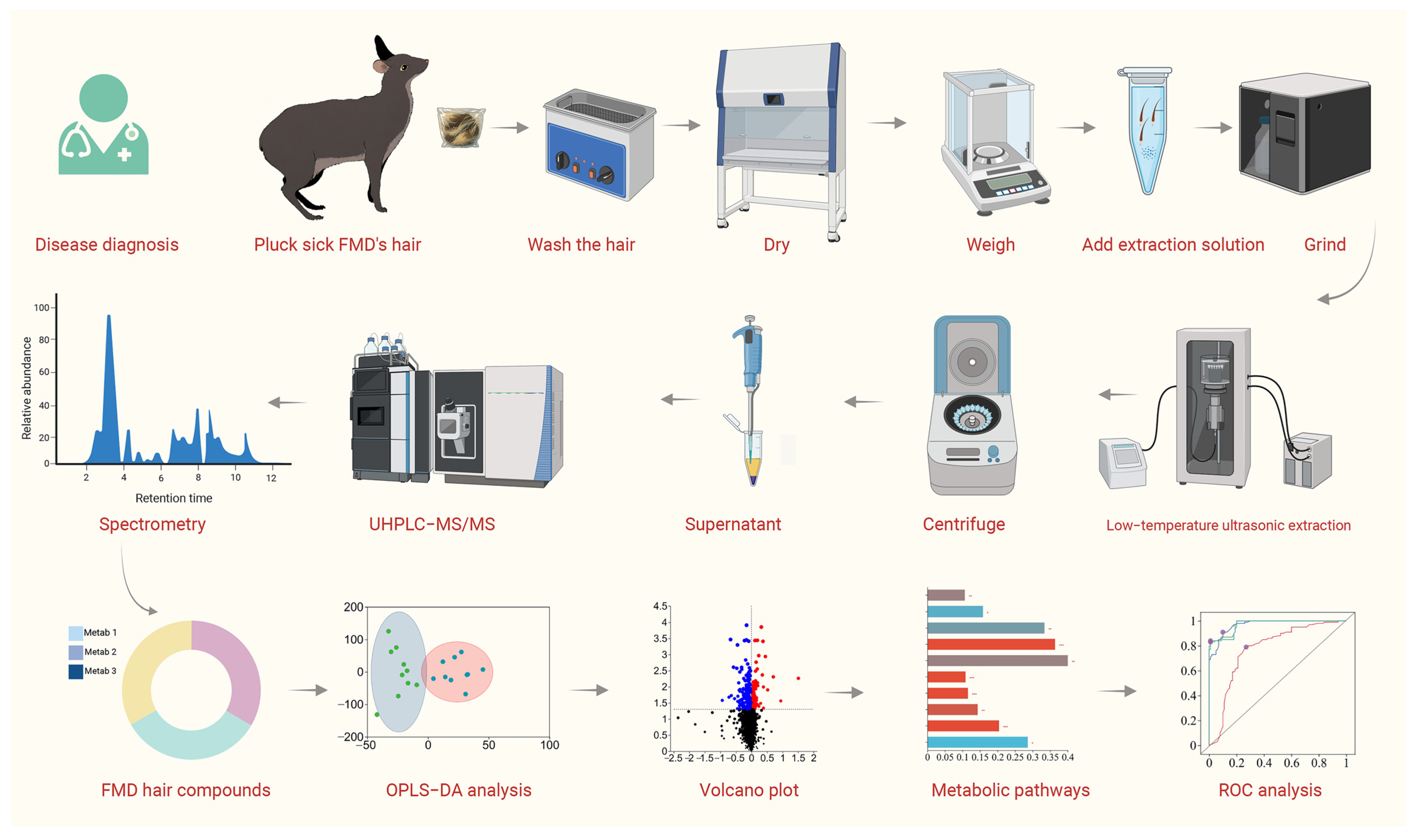 Hair Metabolomic Profiling of Diseased Forest Musk Deer