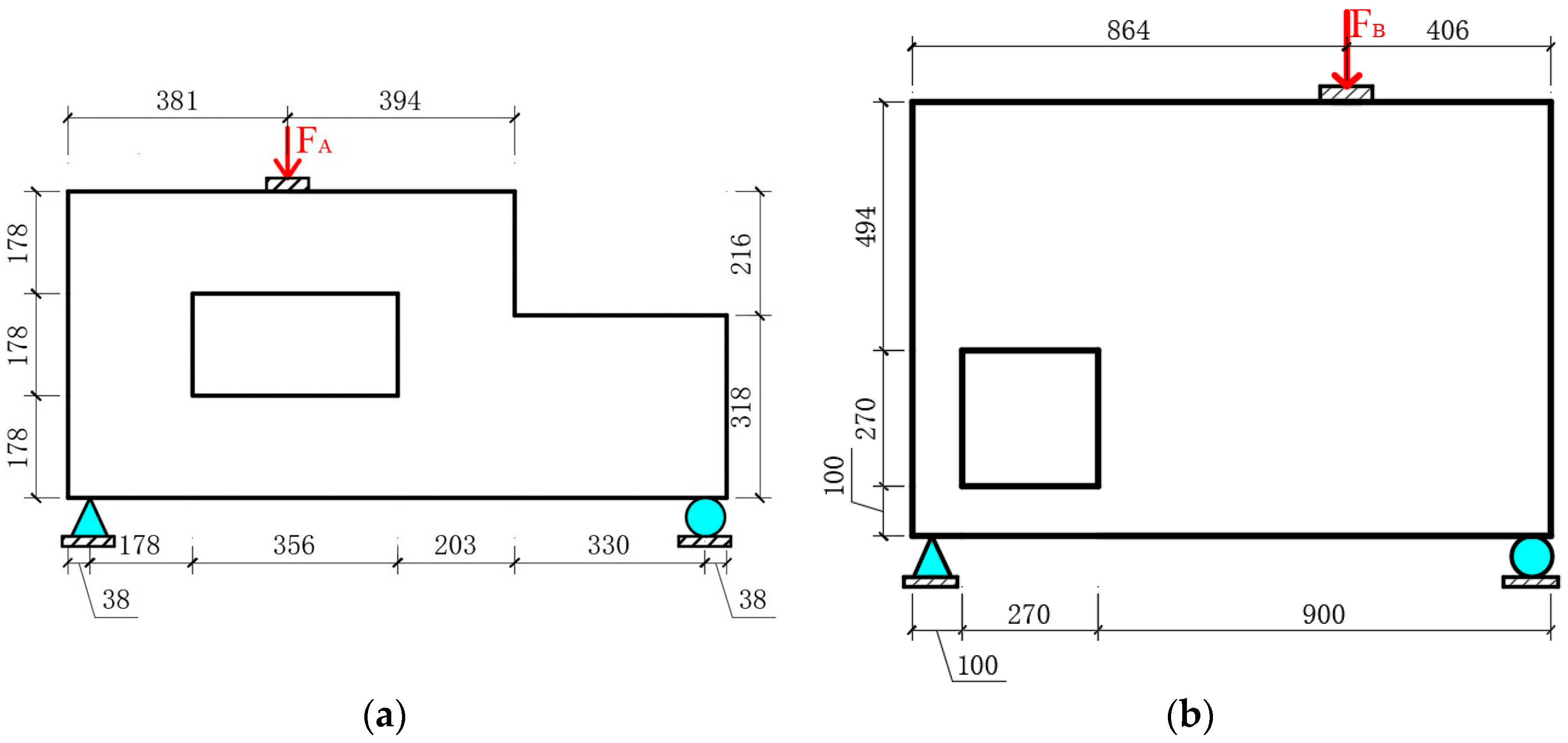 applied sciences free full text study on an optimal design of concrete beam with opening