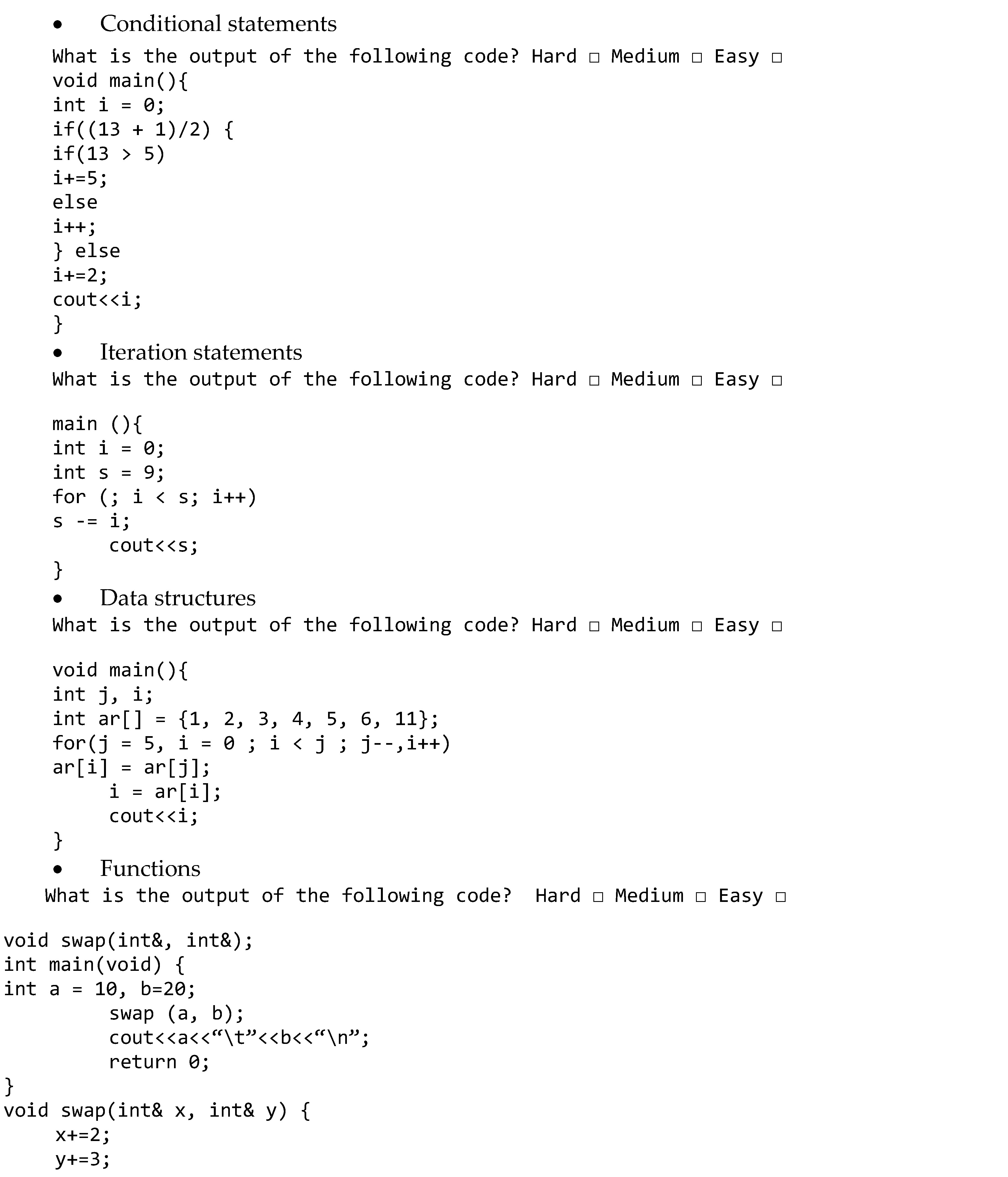 Case Study: Students’ Code-Tracing Skills and Calibration of Questions ...