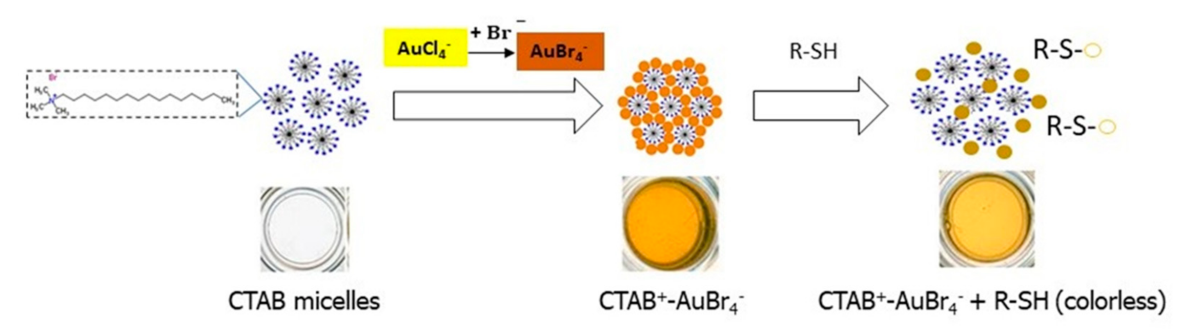 Applied Sciences | Free Full-Text | Gold-Modified Micellar Composites as Colorimetric Probes for the Determination of Low Molecular Weight Thiols in Biological Fluids Using Consumer Electronic Devices Applied Sciences | Free Full-Text | Gold-Modified Micellar Composites as Colorimetric Probes for the Determination of Low Molecular Weight Thiols in Biological Fluids Using Consumer Electronic Devices