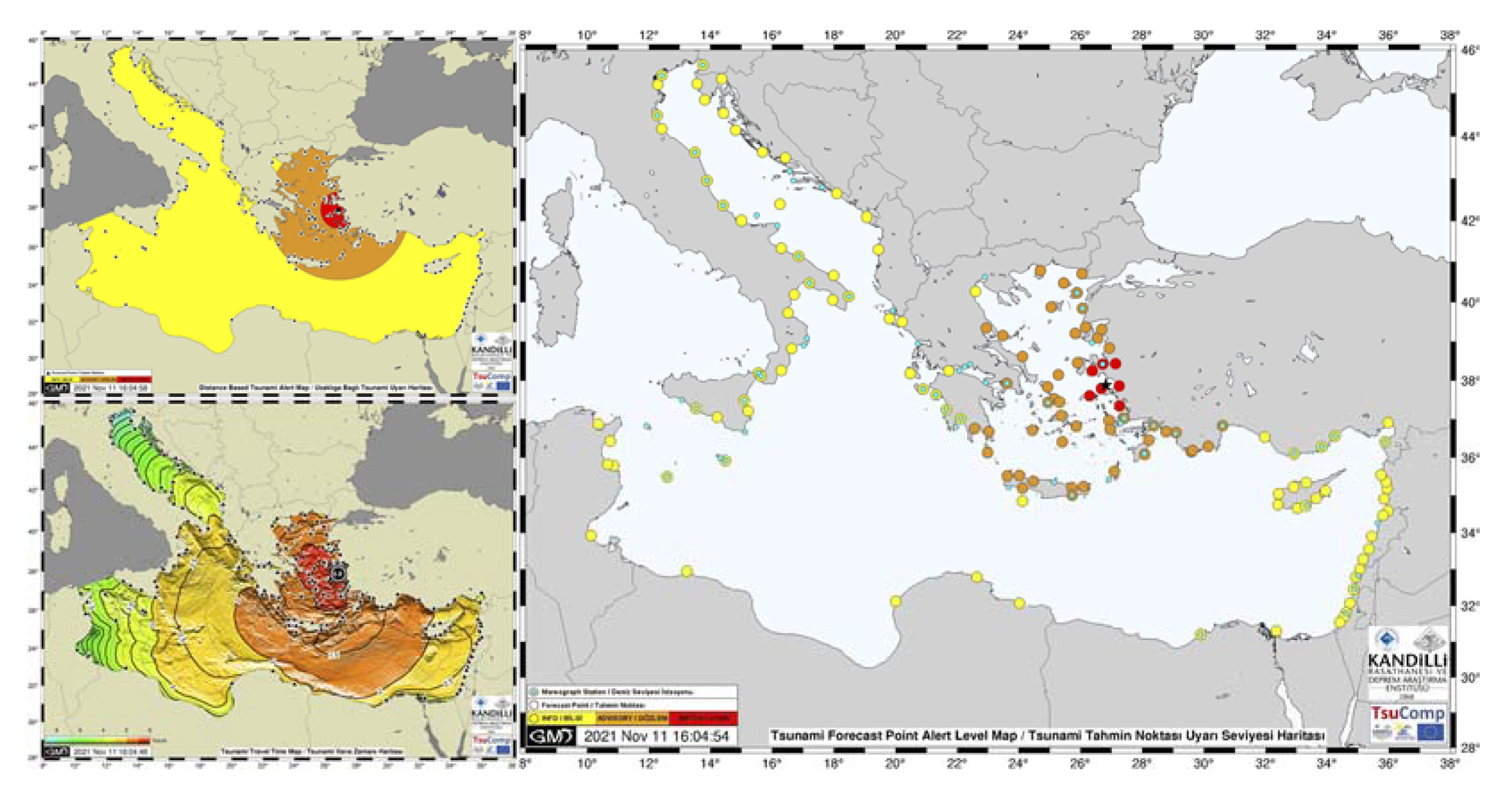 Tsunami alert mediterranean