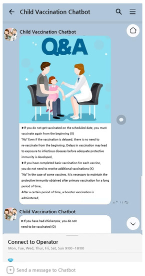 Development and Evaluation of a Child Vaccination Chatbot Real-Time ...