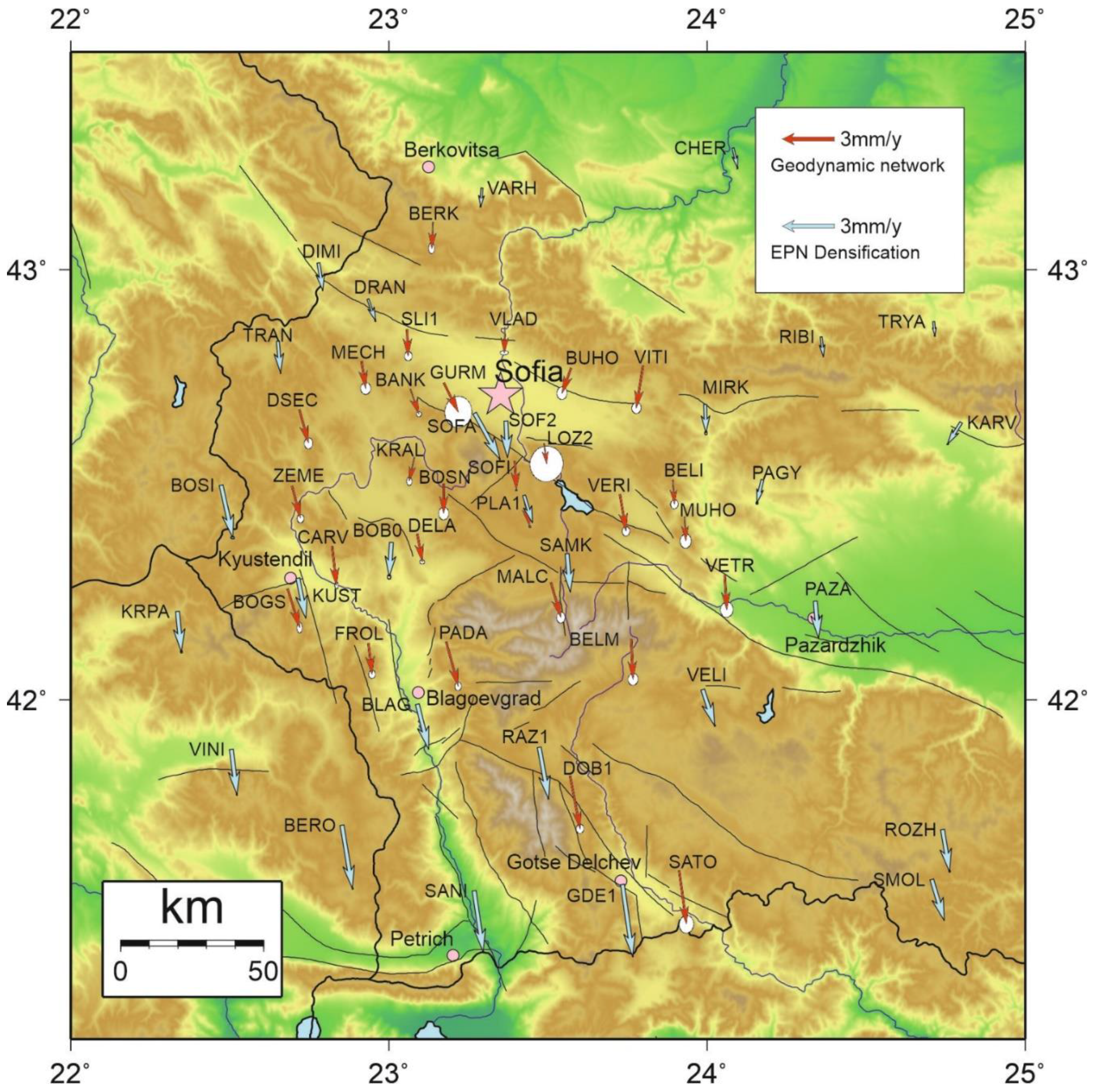 Applied Sciences Free Full-Text | GPS Results from Long of Processes in South-Western Bulgaria