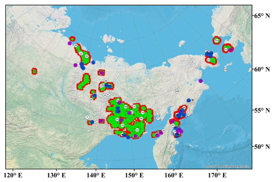 Russia earthquake location map