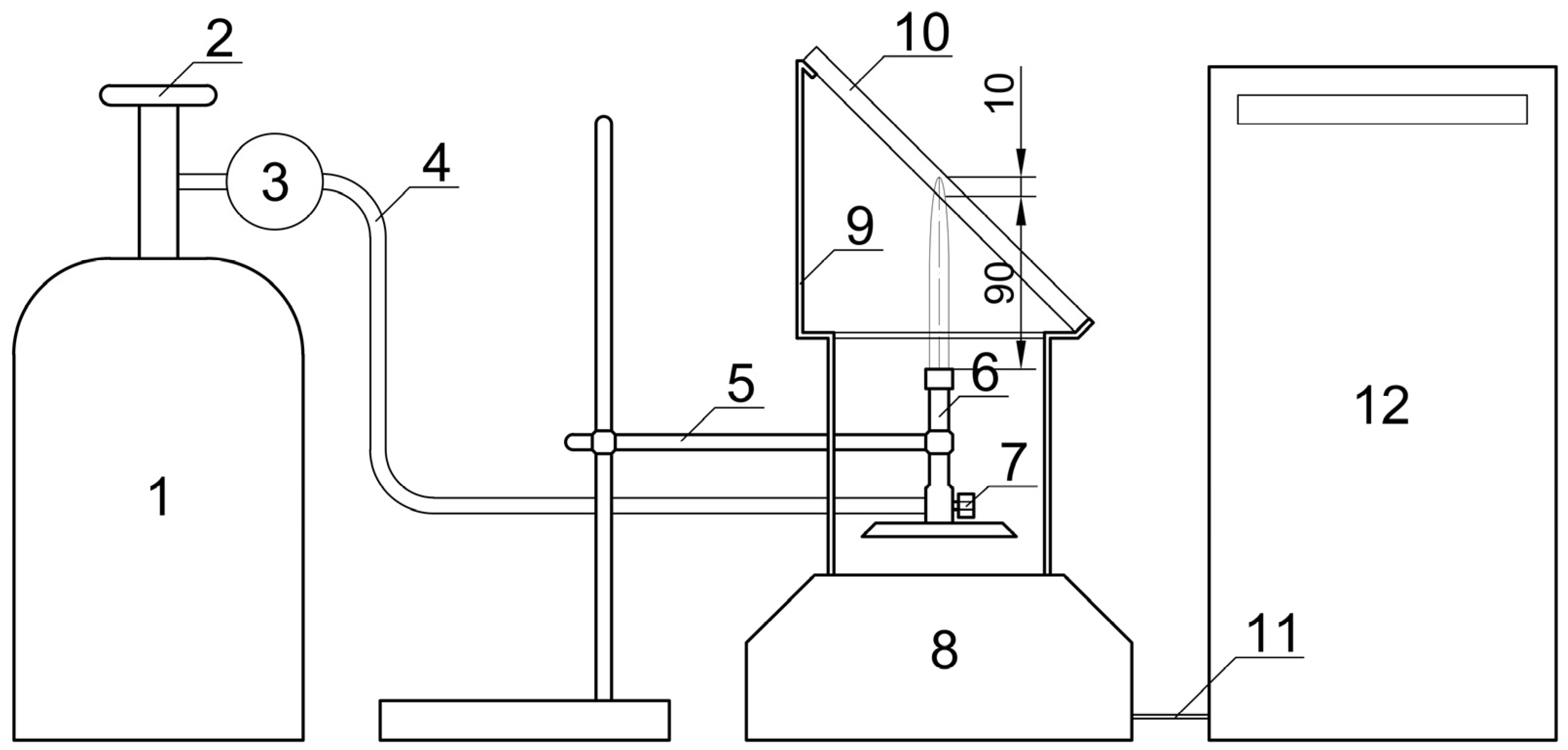 Schematic diagram of the hot press used for densification of the samples