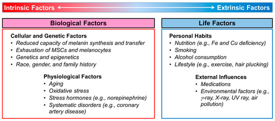 Intrinsic and Extrinsic Factors Associated with Hair Graying