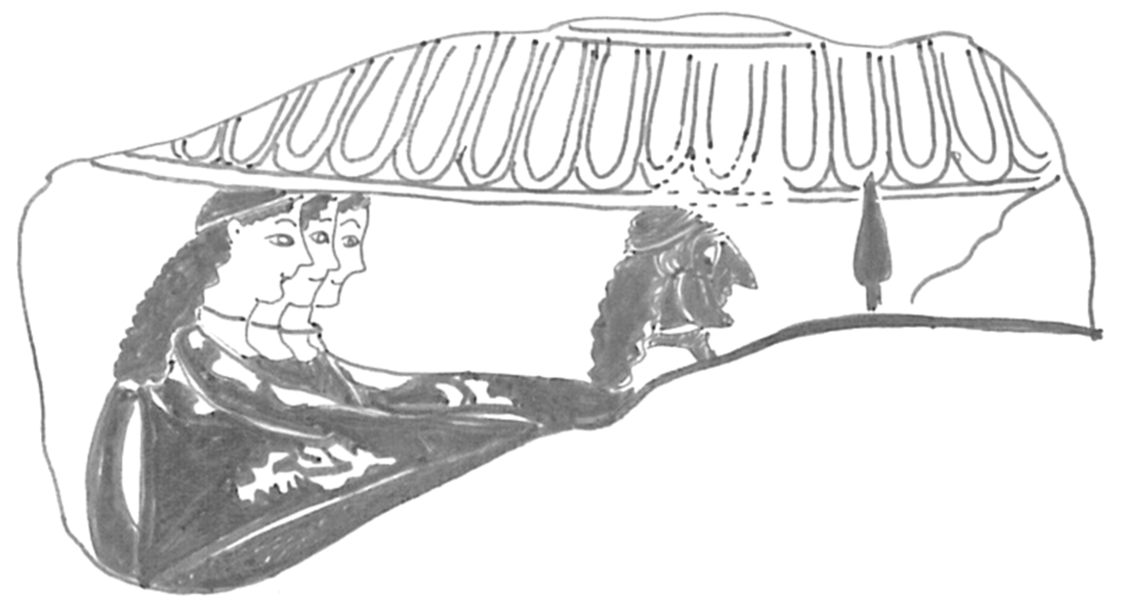 Gorgons On Athenian Pottery 6th Century Bc Stock Illustration