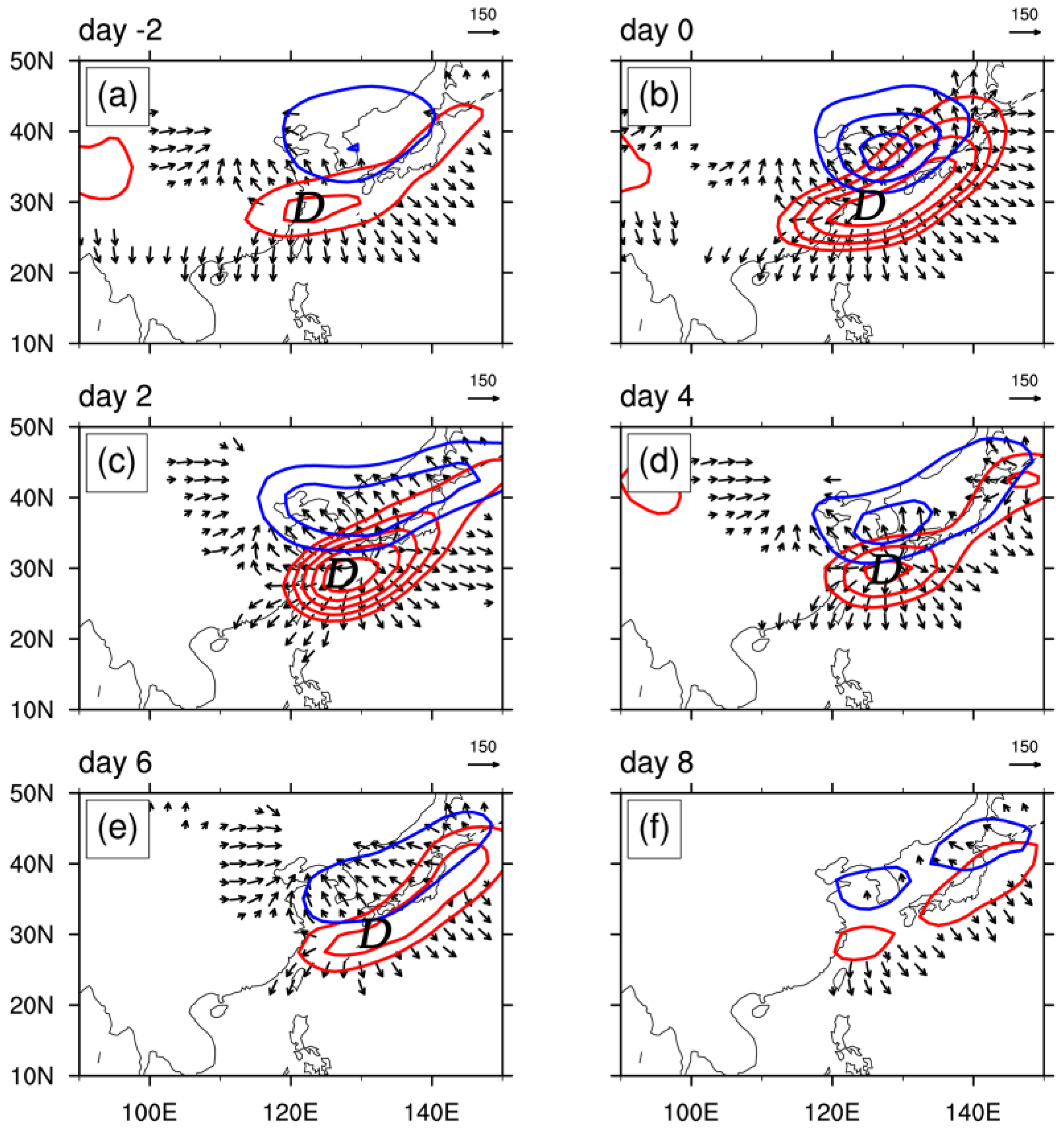 Atmosphere Free Full Text Combined Effects Of Synoptic Scale Teleconnection Patterns On Summer Precipitation In Southern China Html