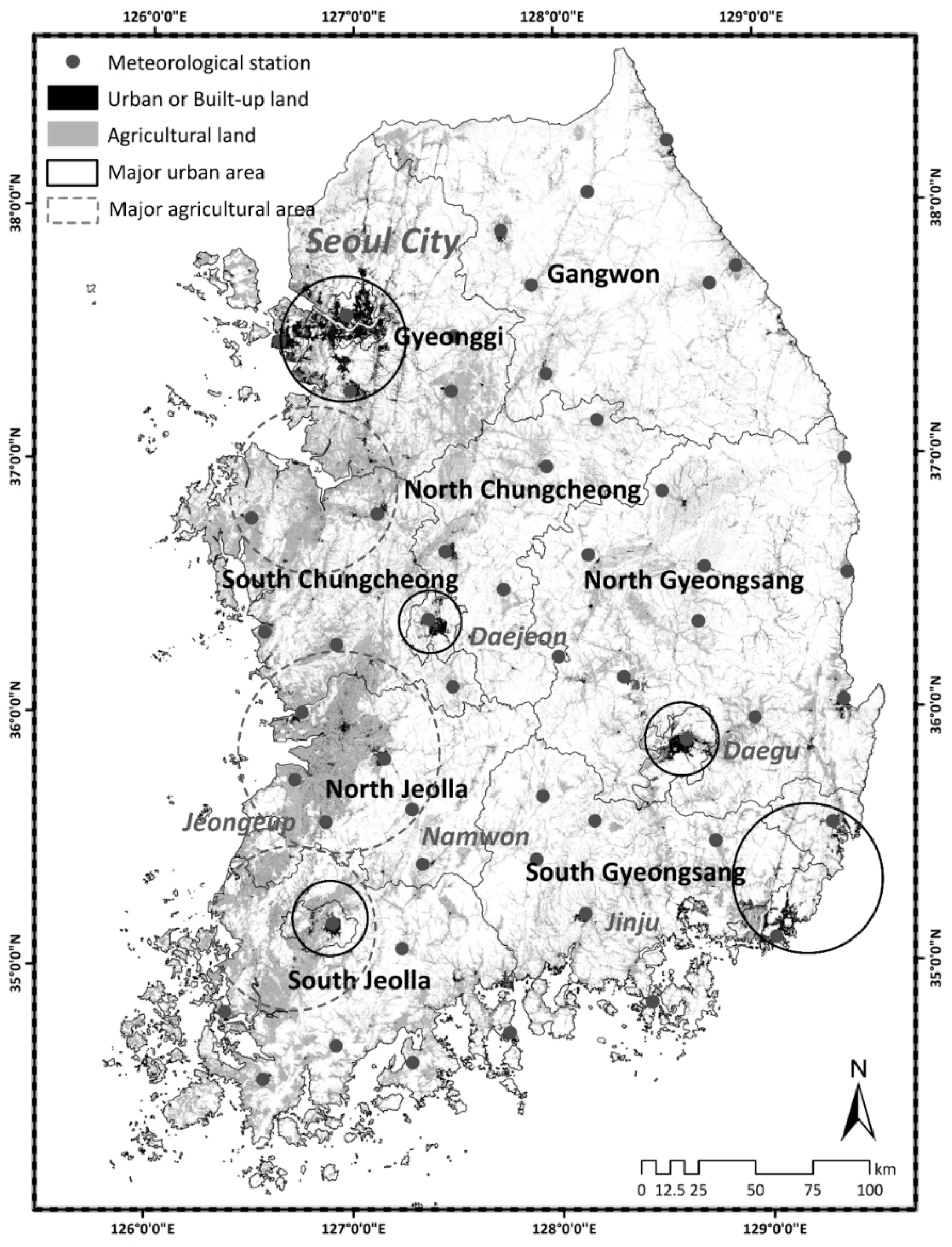 The Fingerprint of Climate Change and Urbanization in South