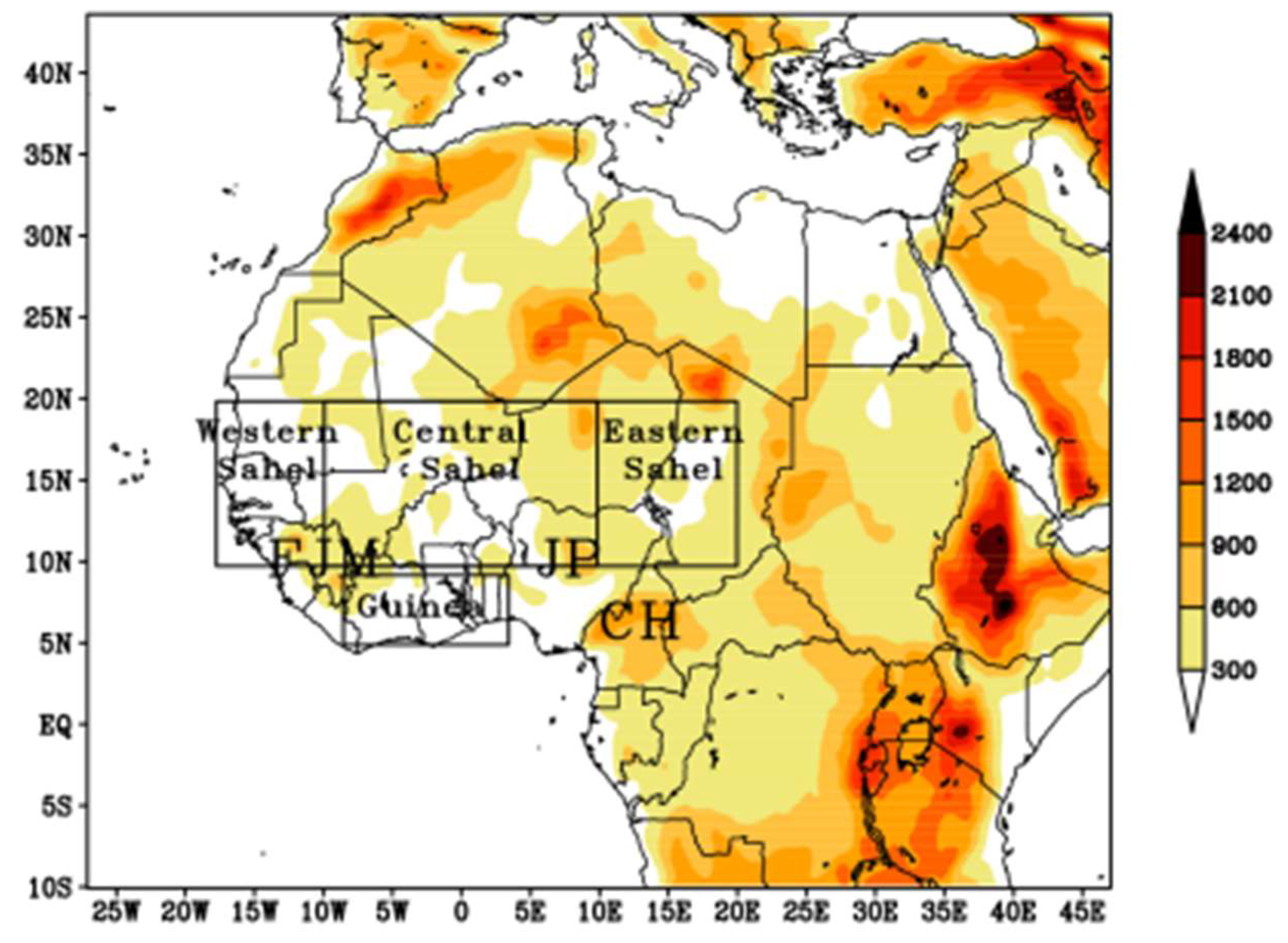 climate temperature map of africa