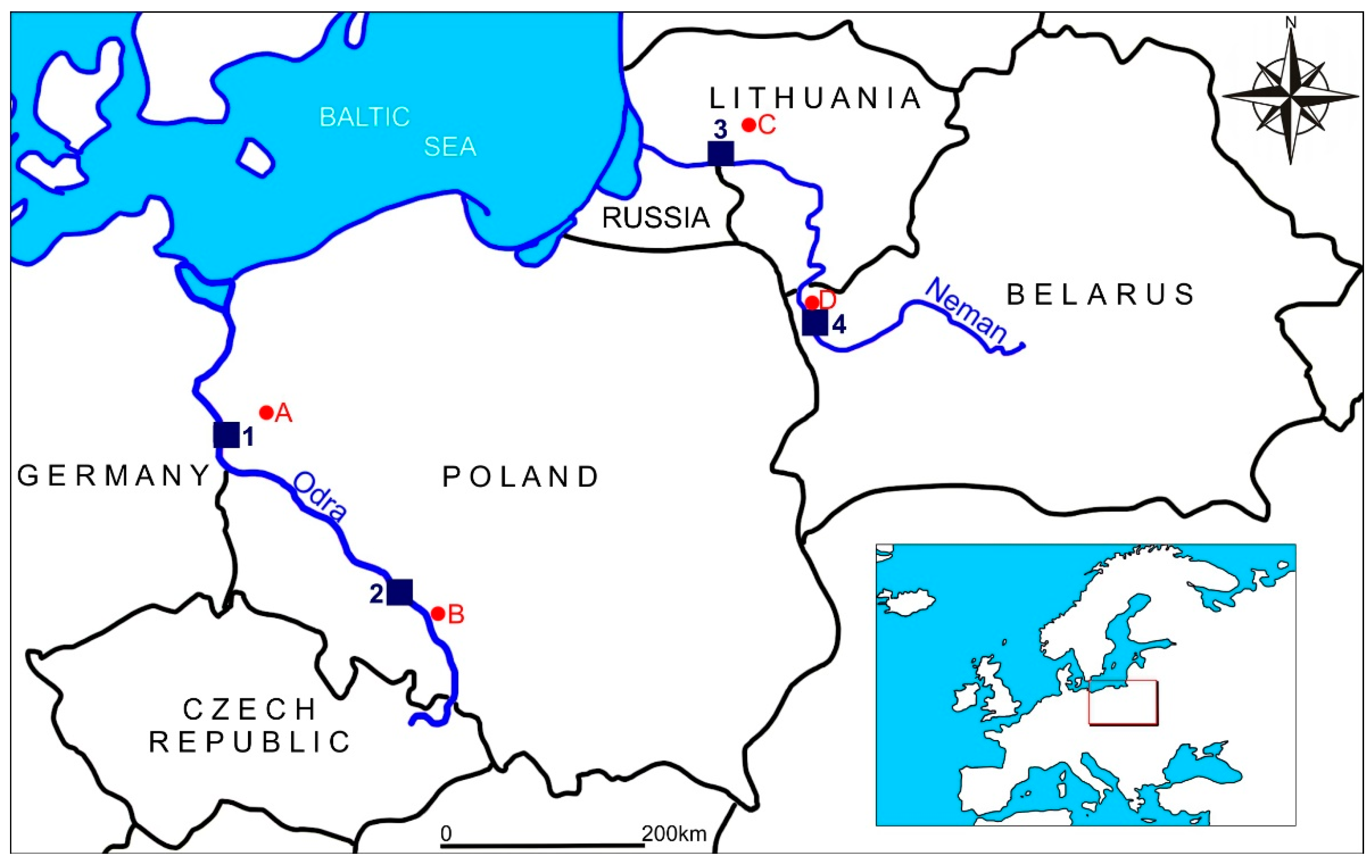 oder river map europe