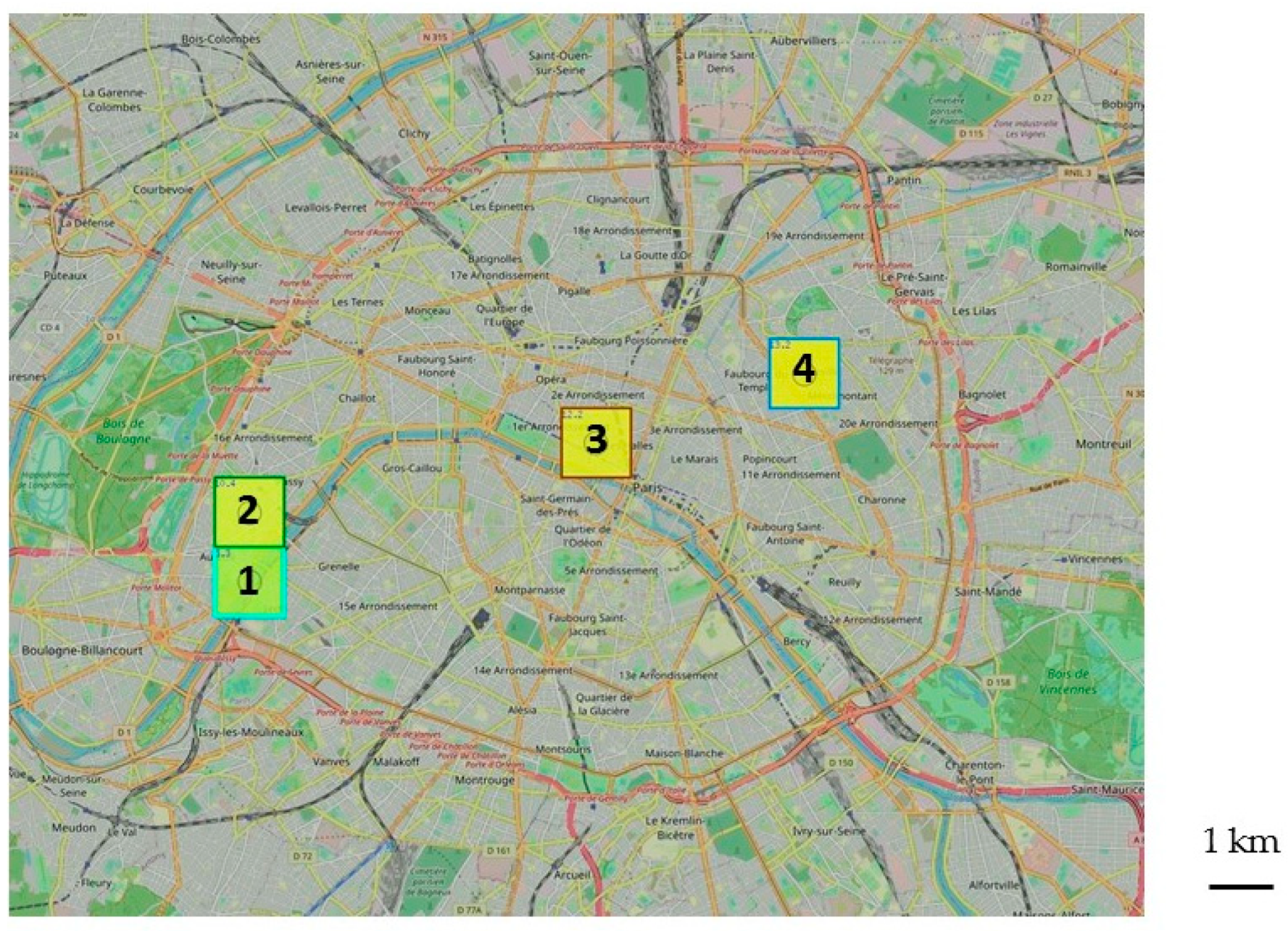 Atmosphere Free Full Text High Resolution Mapping Of Pm2 5 Concentrations In Paris France Using Mobile Pollutrack Sensors Network In Html