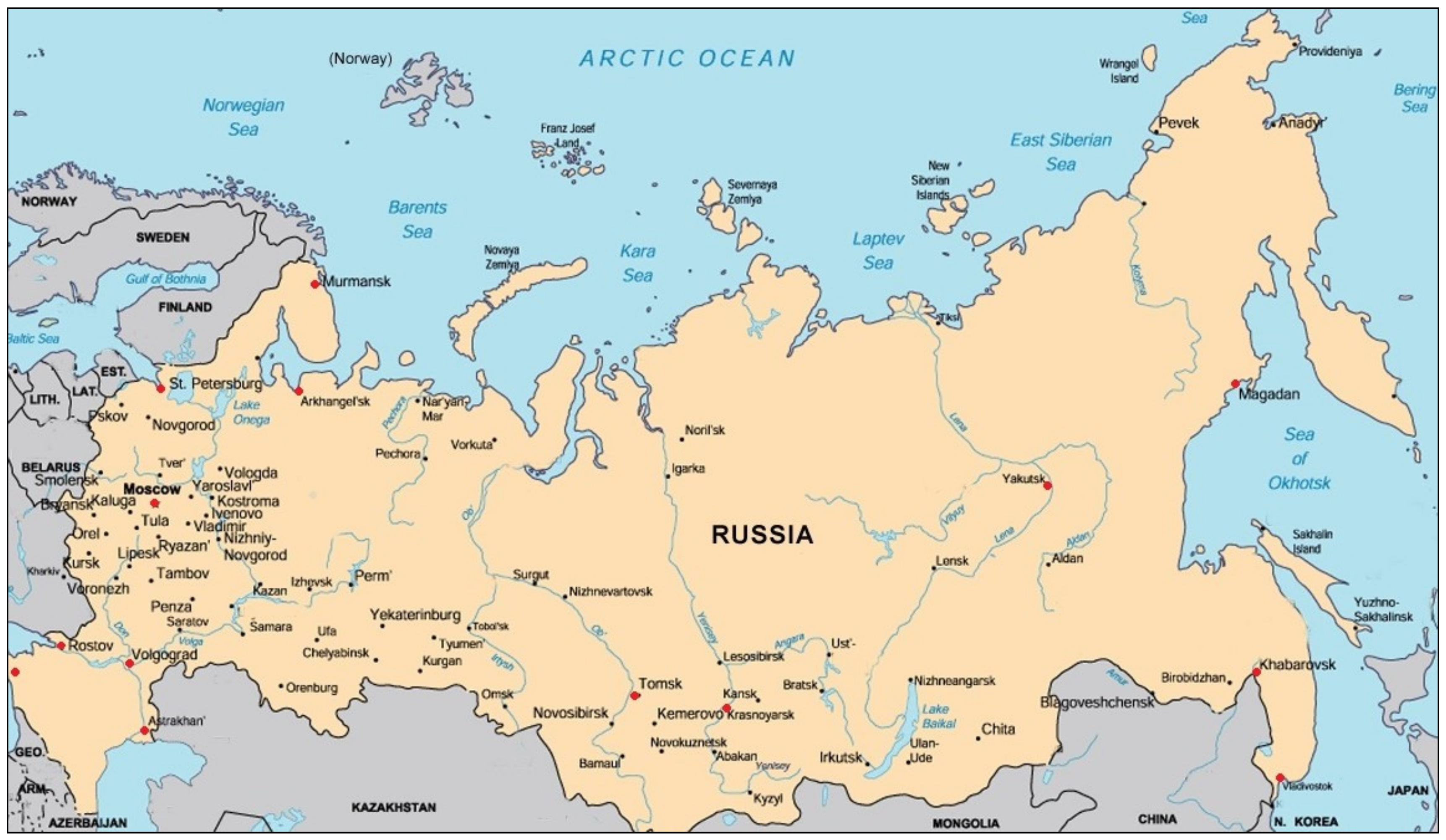 Total area of the russian federation