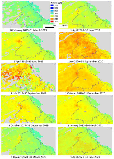 Spatial-Temporal Changes of Methane Content in the Atmosphere for ...