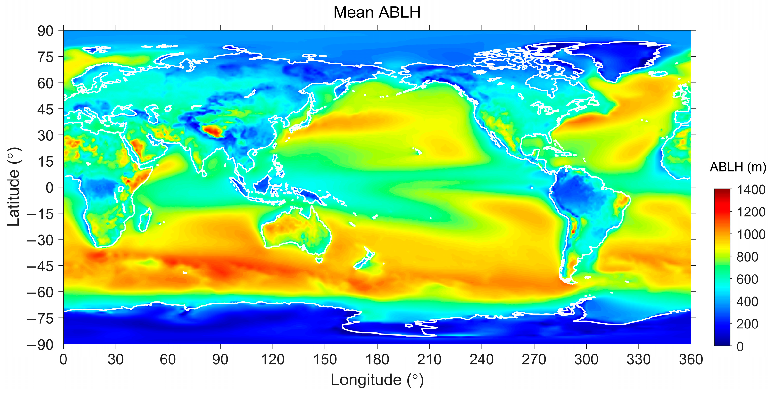 1000×160 Climatology of the Atmospheric Boundary Layer Height Using
