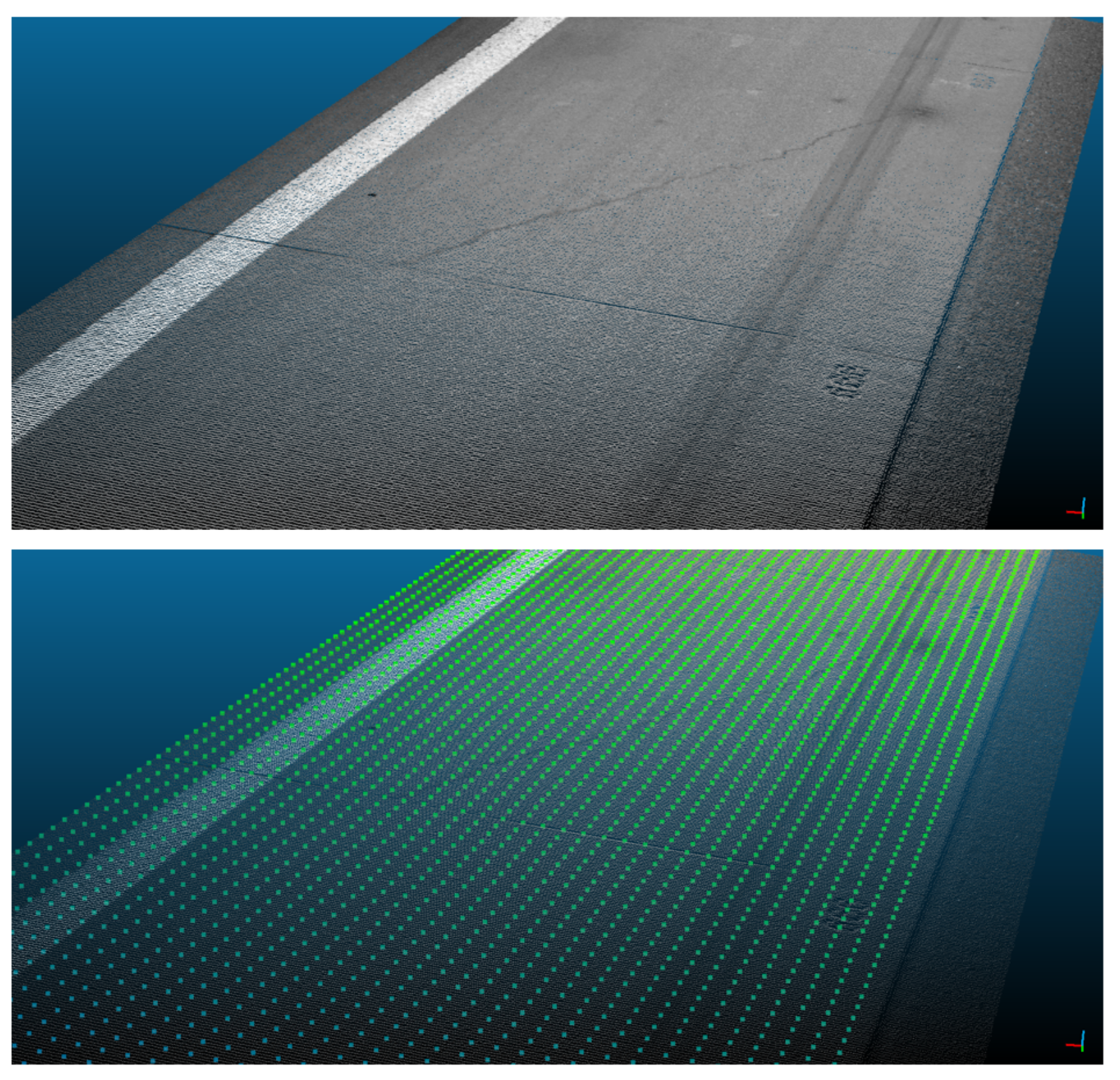 Process Evaluation for Smart Concrete Road Construction:Road Surface and  Thickness Evaluation Using High-Speed LiDAR Technology