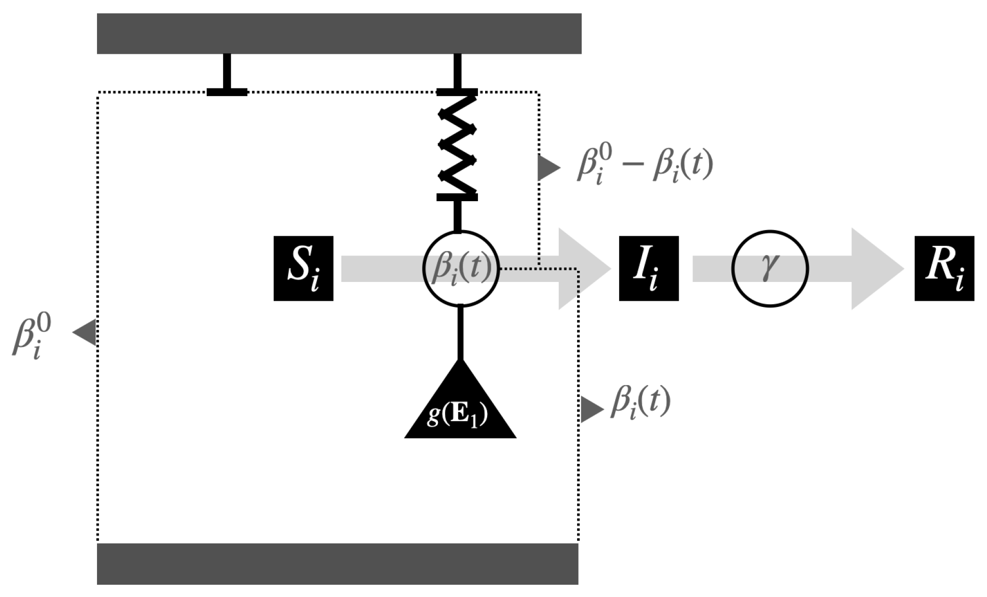 Two Populations but a One-Mitigation Policy: A β(·)-SIR Approach Two Populations but a One-Mitigation Policy: A β(·)-SIR Approach