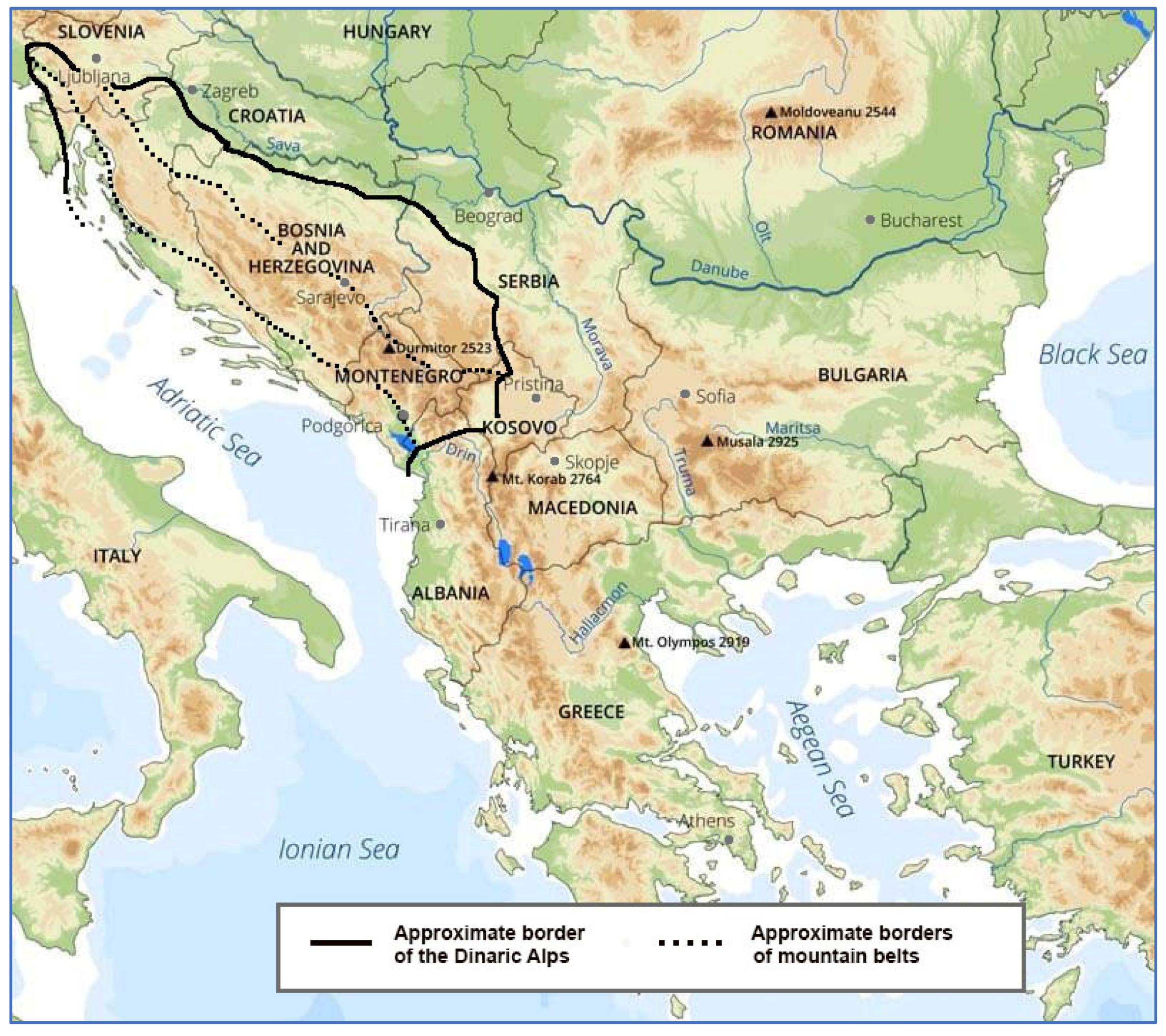Balkan Mountains On Map Biology | Free Full-Text | Mapping The Mountains Of Giants: Anthropometric  Data From The Western Balkans Reveal A Nucleus Of Extraordinary Physical  Stature In Europe