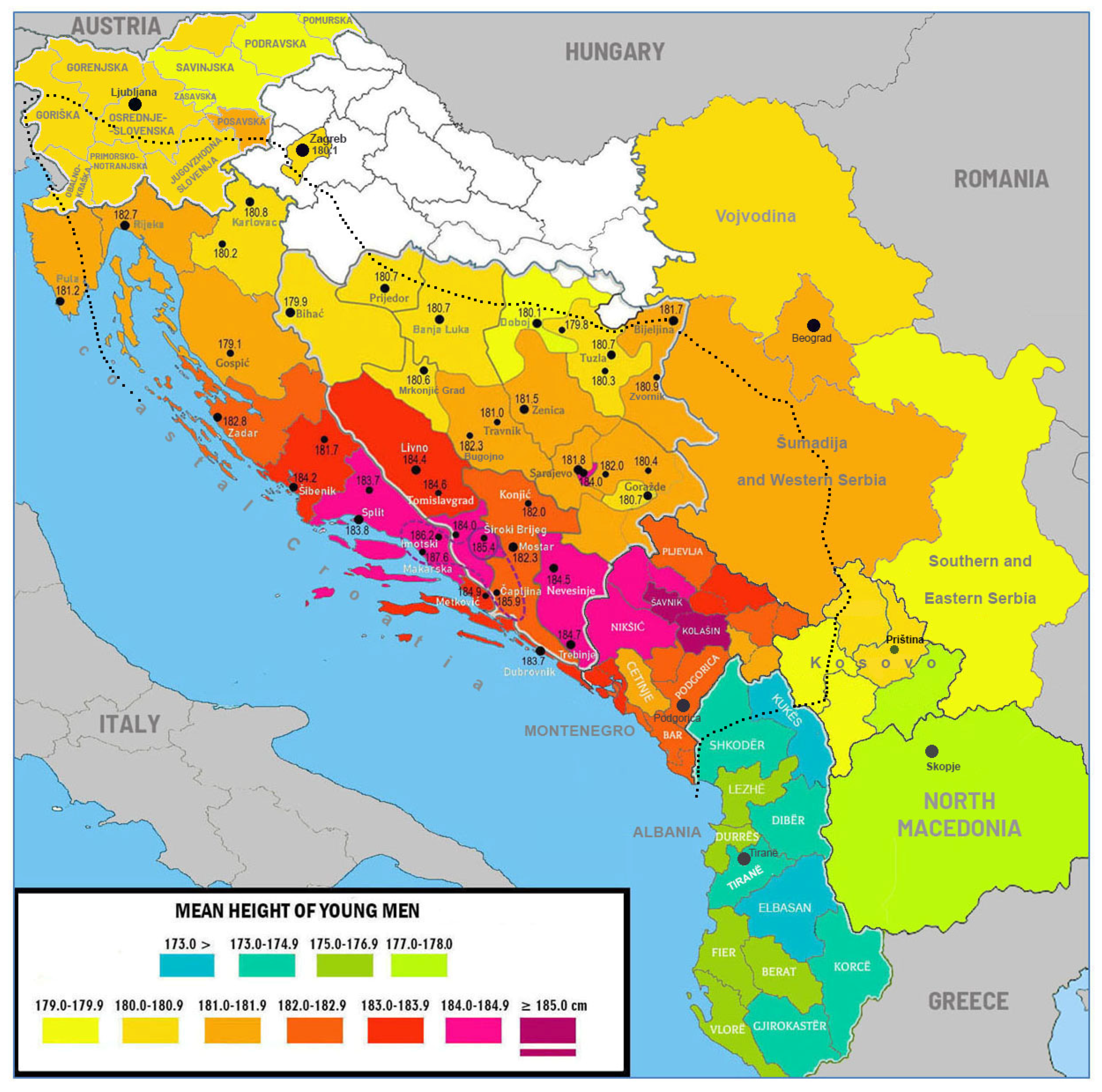 Biology Free Full Text Mapping The Mountains Of Giants Anthropometric Data From The Western Balkans Reveal A Nucleus Of Extraordinary Physical Stature In Europe