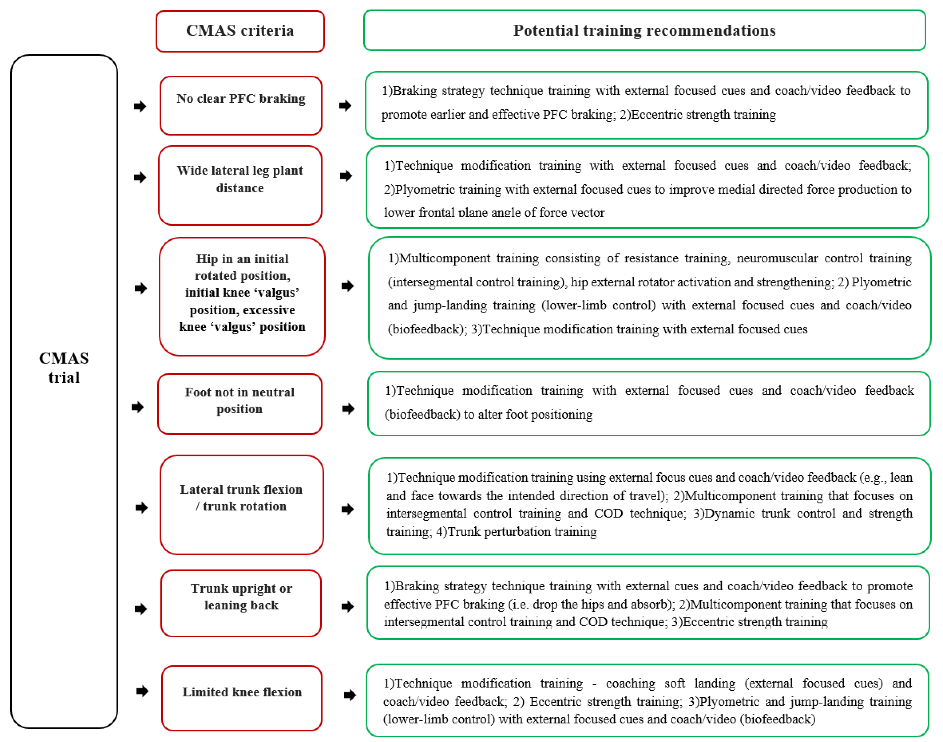 Biomechanics Free FullText The Cutting Movement Assessment Score