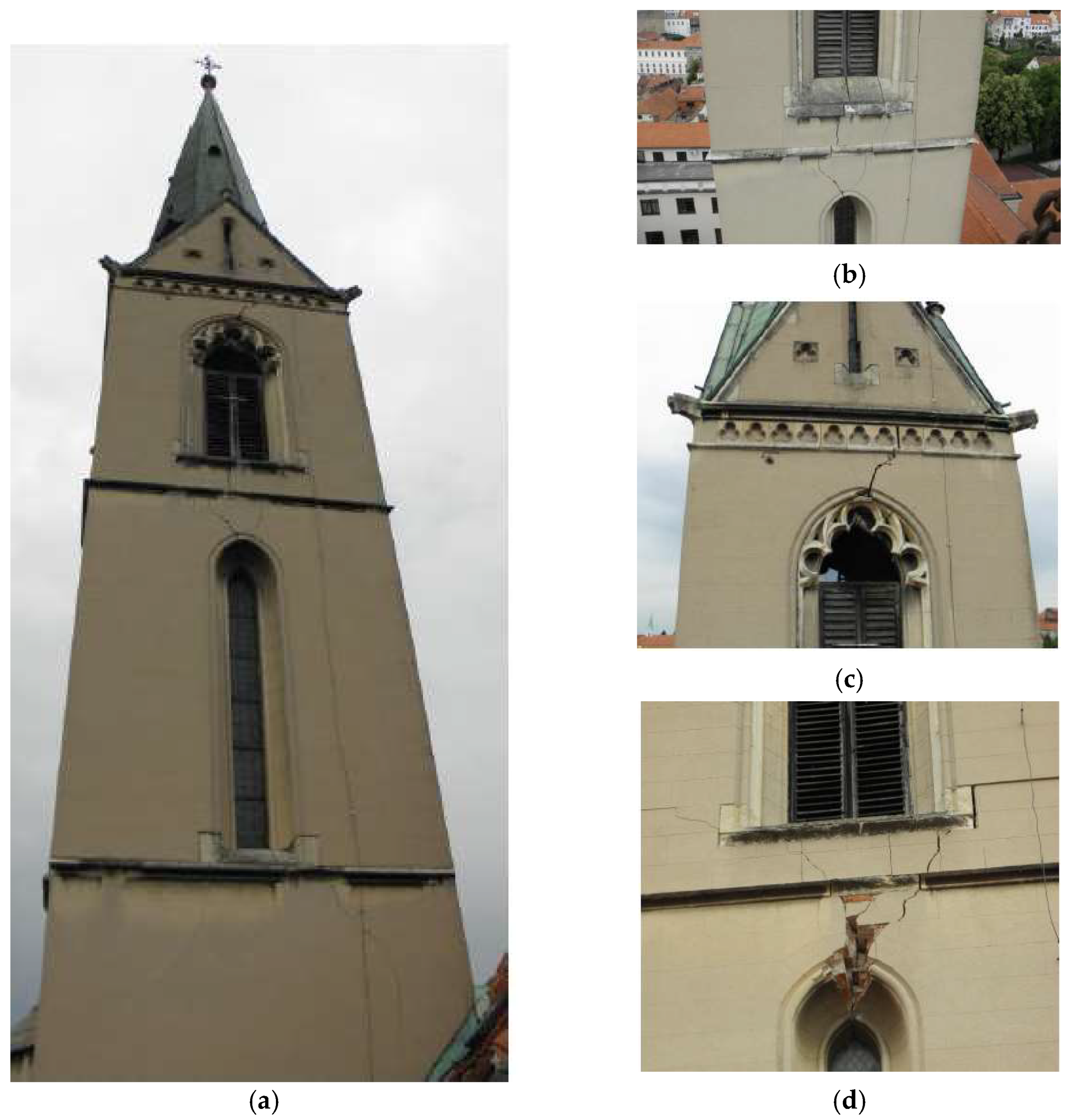 buildings free full text seismic analysis of the bell tower of the church of st francis of assisi on kaptol in zagreb by combined finite discrete element method html