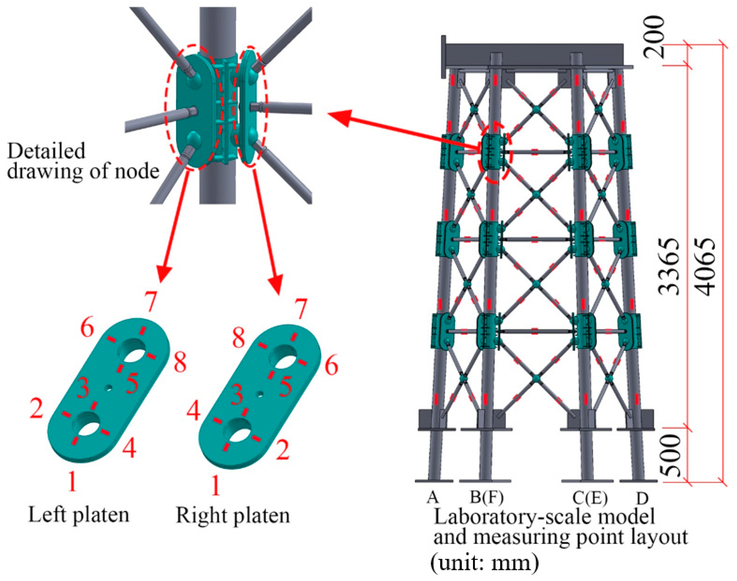 A typical form of the lattice towers that are to be explored