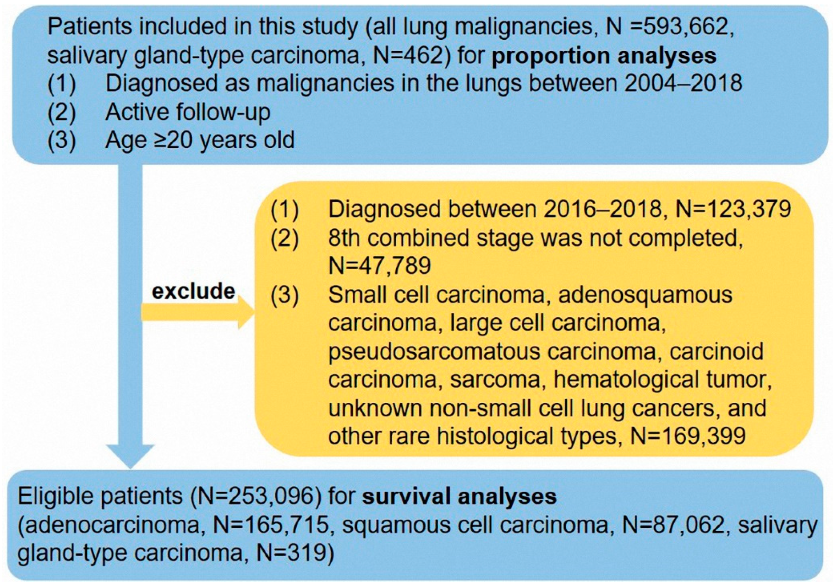 Cancers Free Full Text The Clinical And Prognostic Characteristics Of Primary Salivary Gland Type Carcinoma In The Lung A Population Based Study Html
