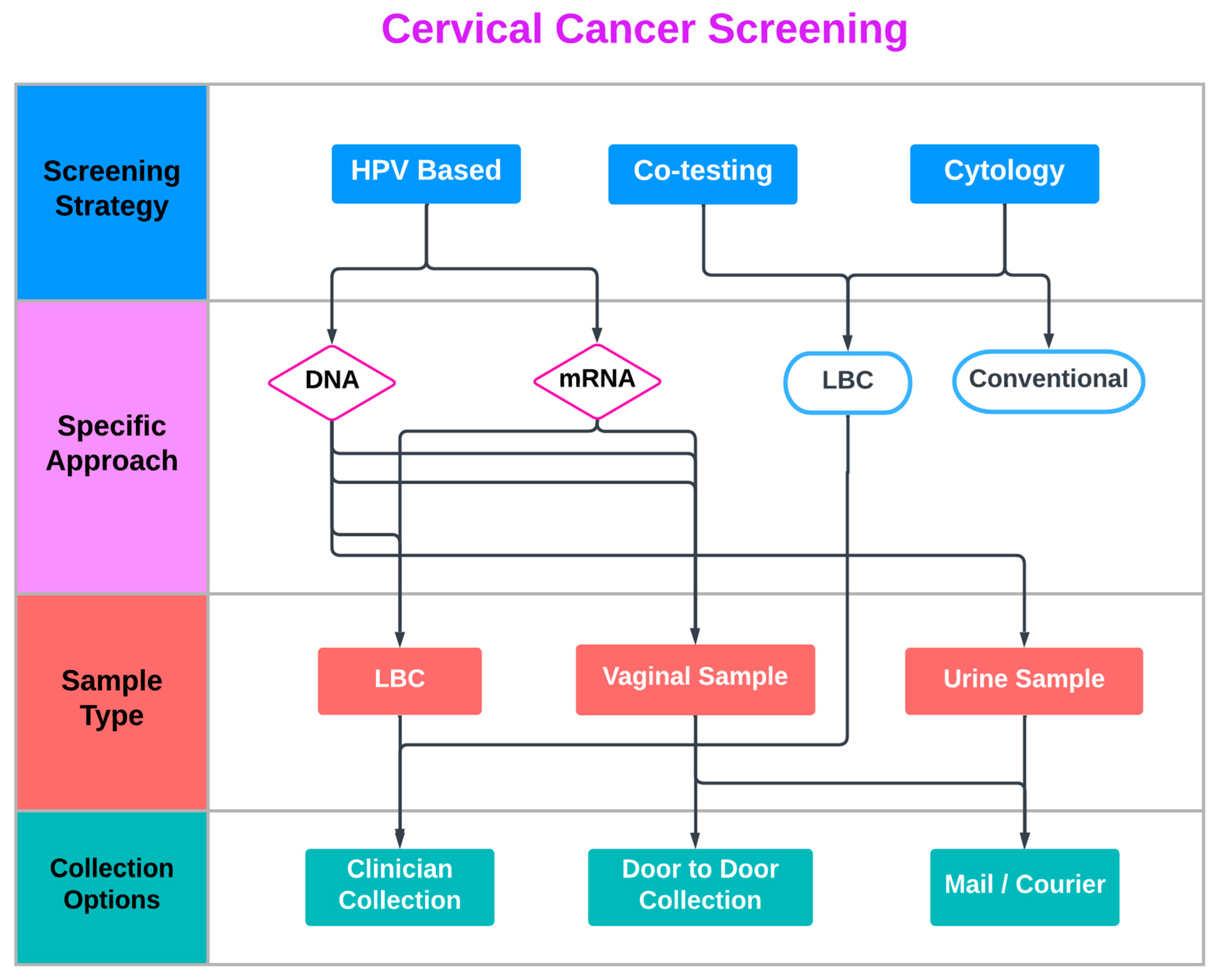 literature review of cervical cancer screening