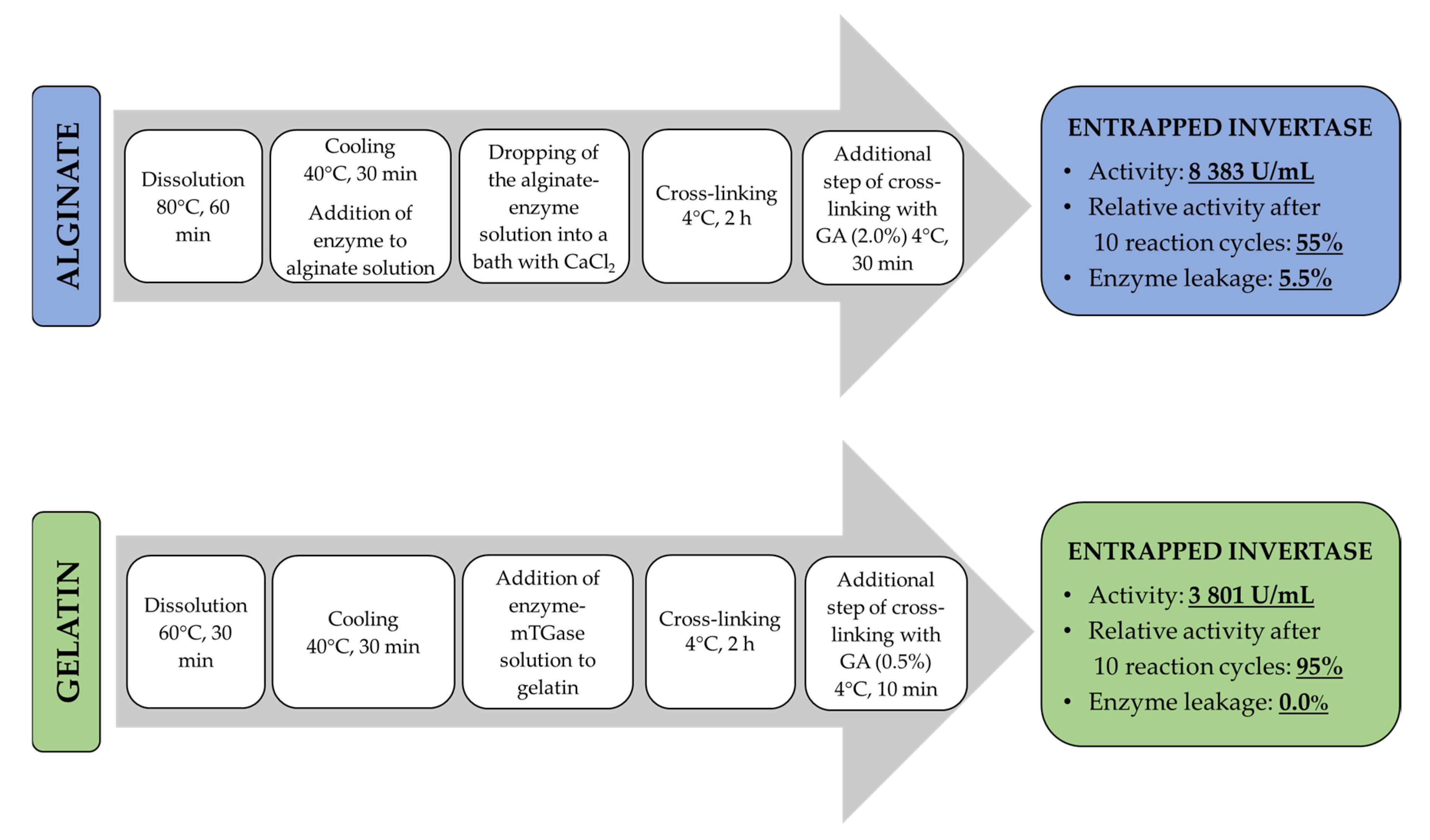 Catalysts Free Full Text Comparative Study On Enzyme Immobilization Using Natural Hydrogel Matrices Experimental Studies Supported By Molecular Models Analysis Html