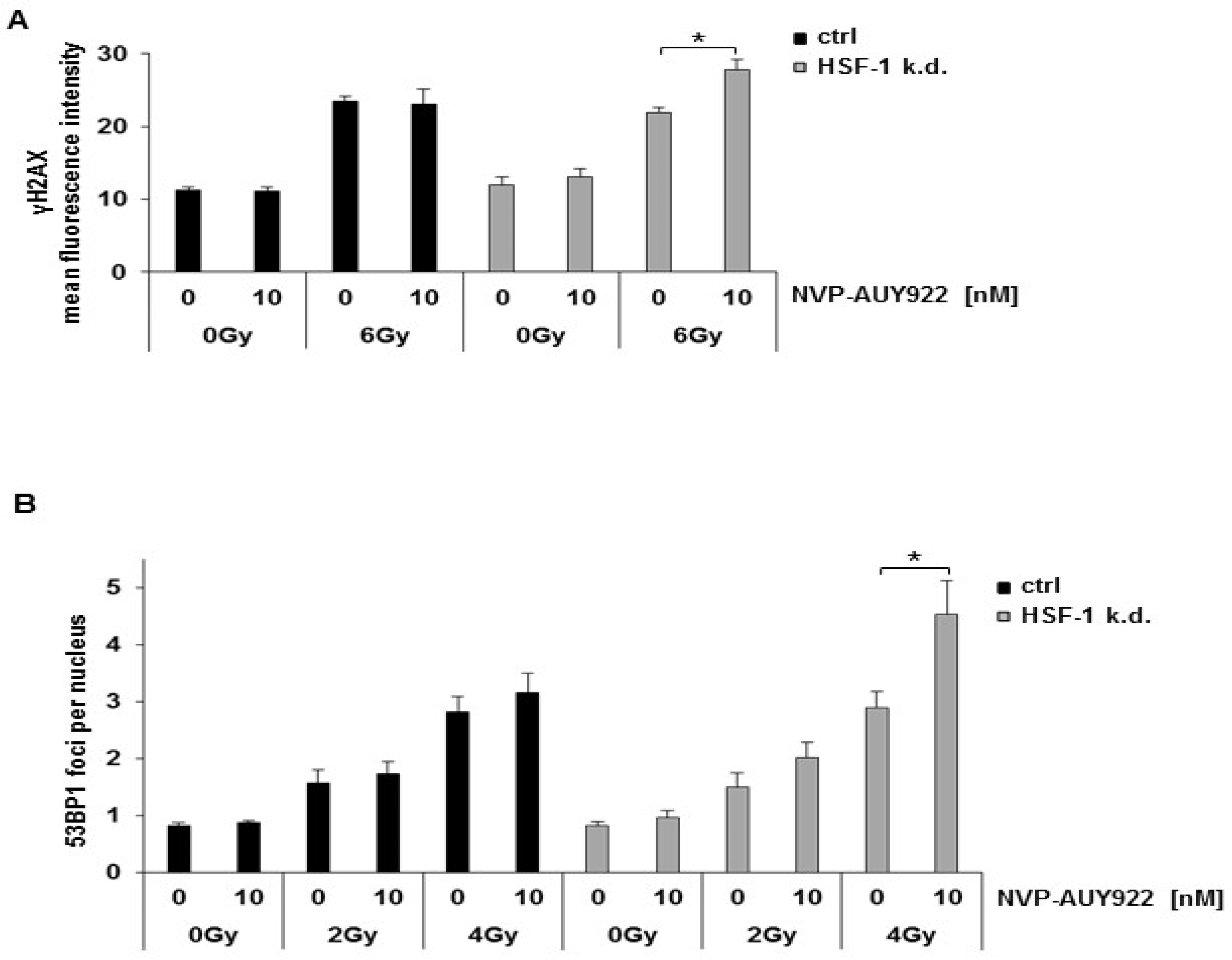 Cells Free Full Text Radiosensitization Of Hsf 1 Knockdown Lung Cancer Cells By Low Concentrations Of Hsp90 Inhibitor Nvp Auy922