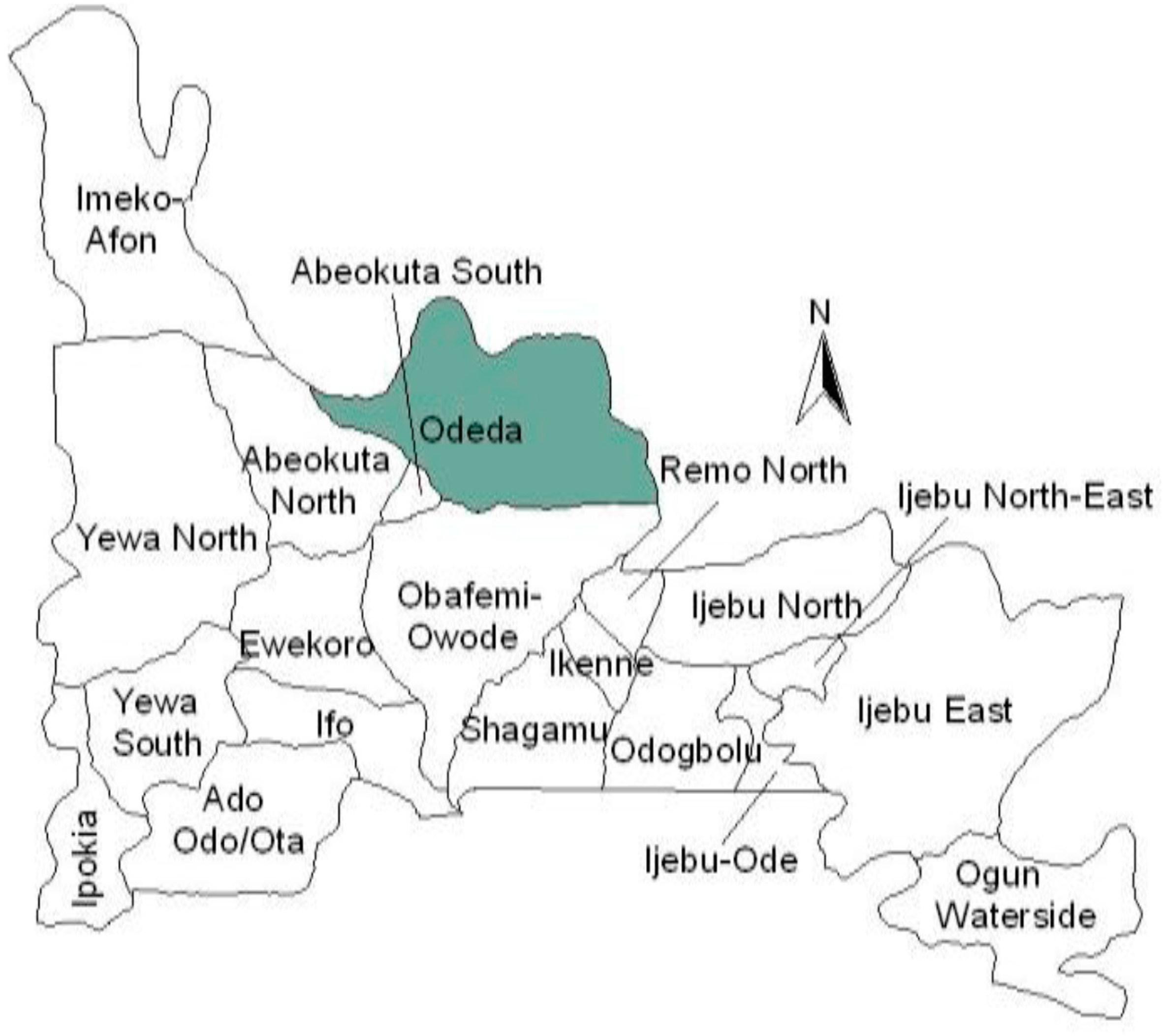 Map Of Nigeria Showing Ogun State Challenges | Free Full-Text | Estimation Of Groundwater Recharges In Odeda  Local Government Area, Ogun State, Nigeria Using Empirical Formulae | Html