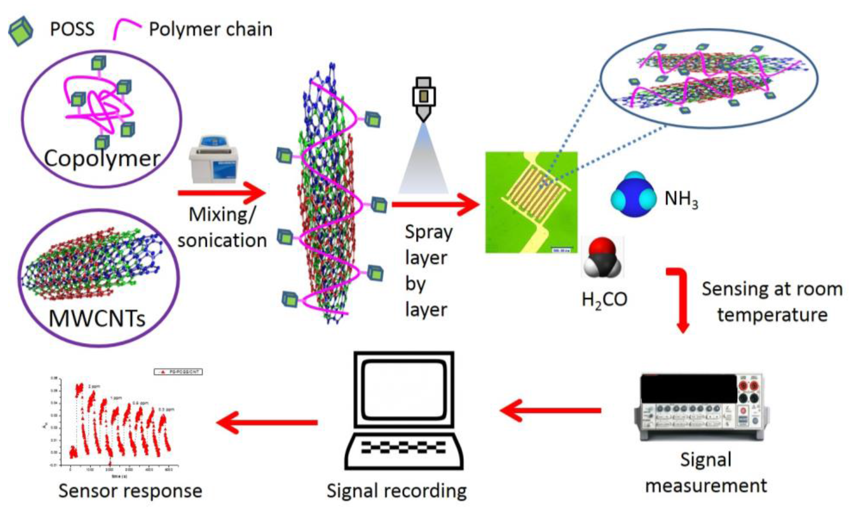 vQRS Based on Hybrids of CNT with PMMA-POSS and PS-POSS