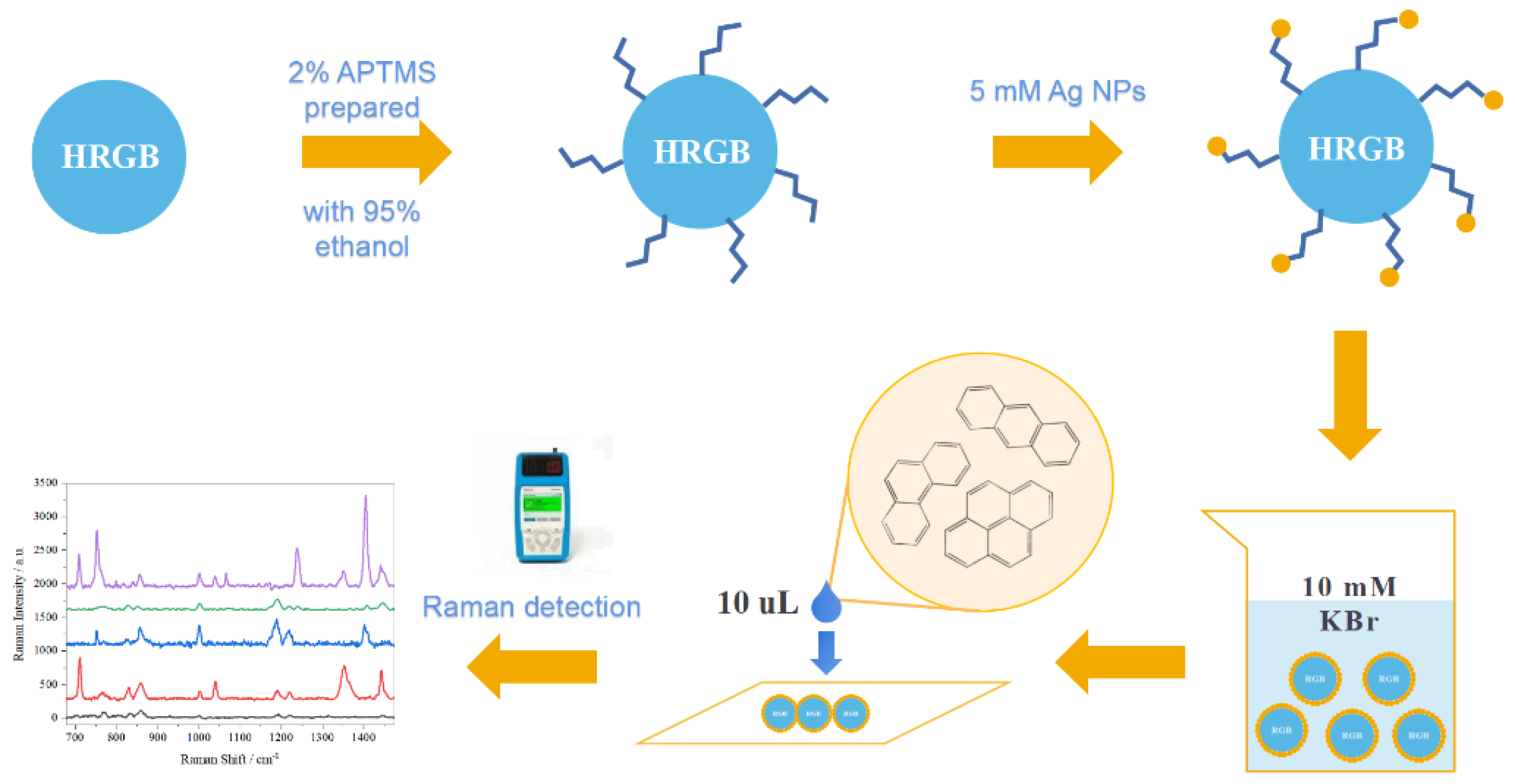 Facile Preparation of Ag-NP-Deposited HRGB-SERS Substrate