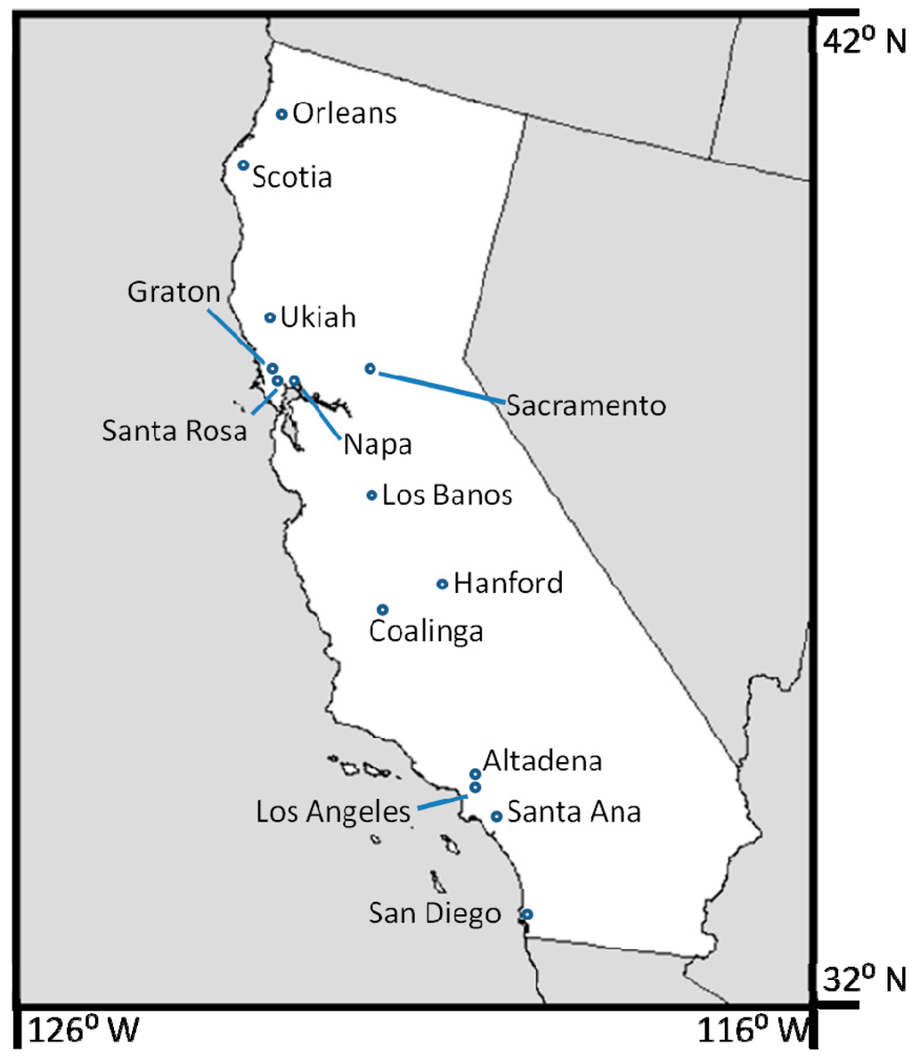Climate Free FullText California Getting Wetter to the North