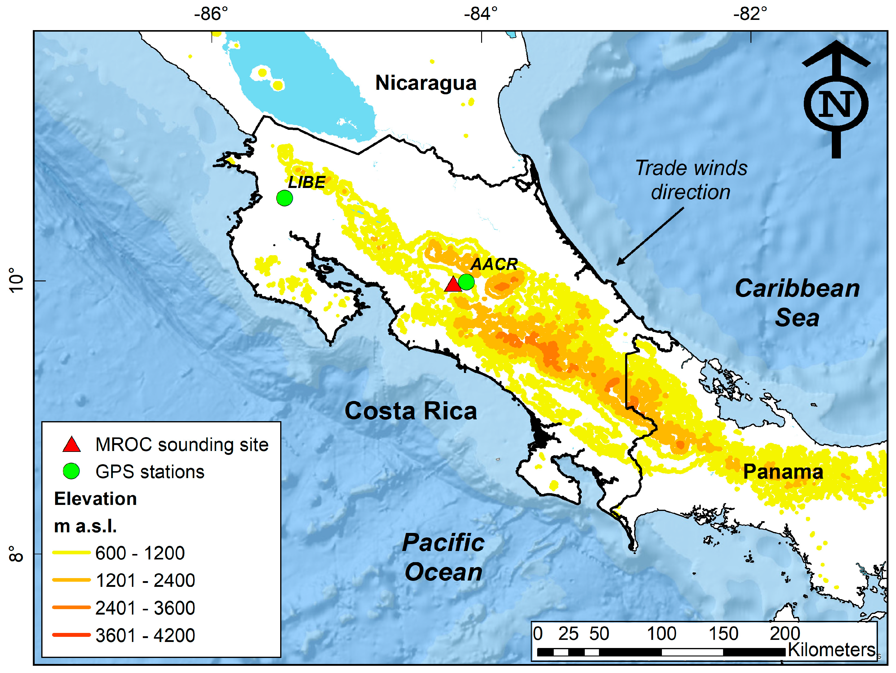 climate map of costa rica Climate Free Full Text Gps Precipitable Water Vapor climate map of costa rica