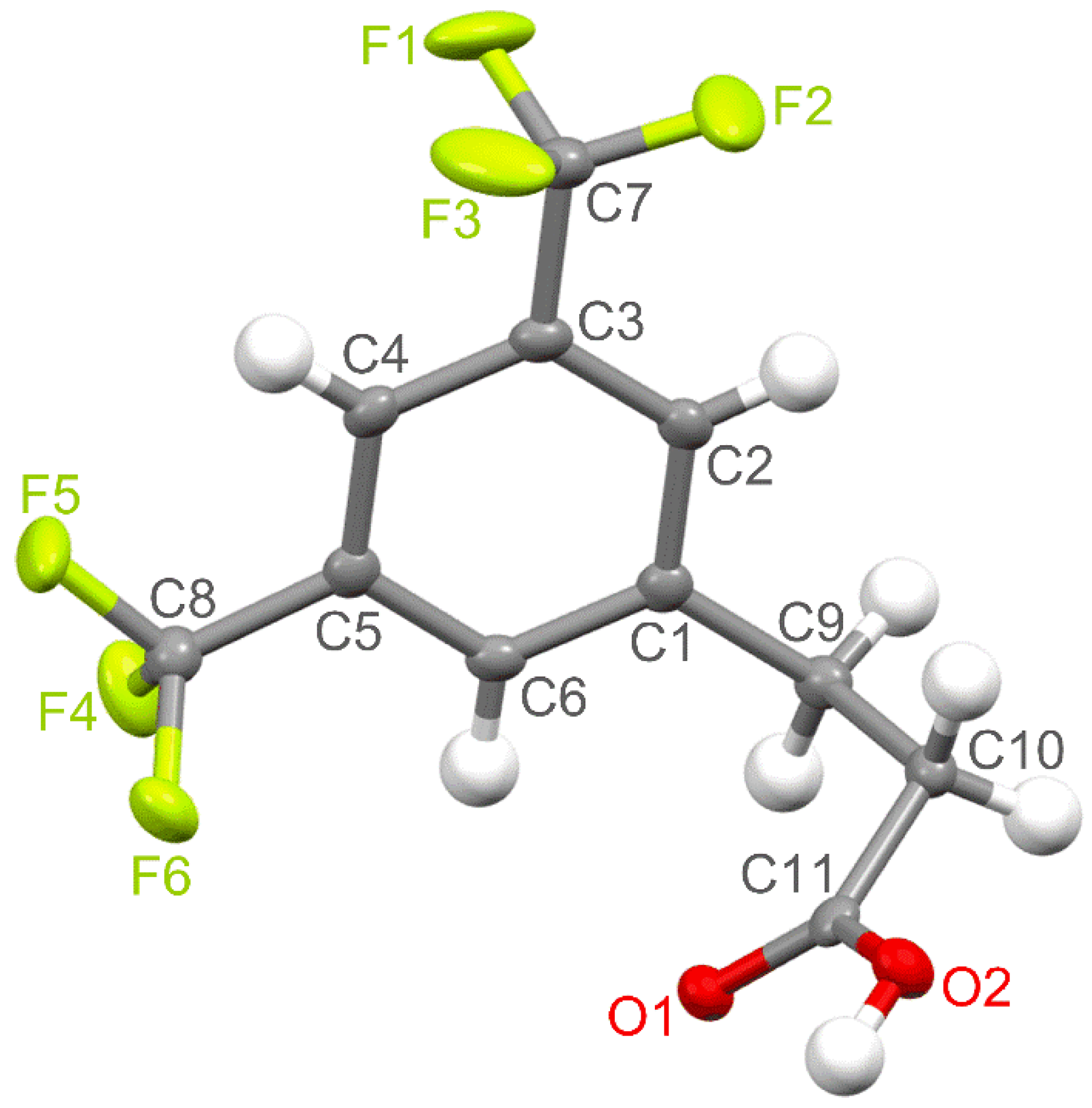 Structural Analysis of 3,5-Bistrifluoromethylhydrocinnamic Acid