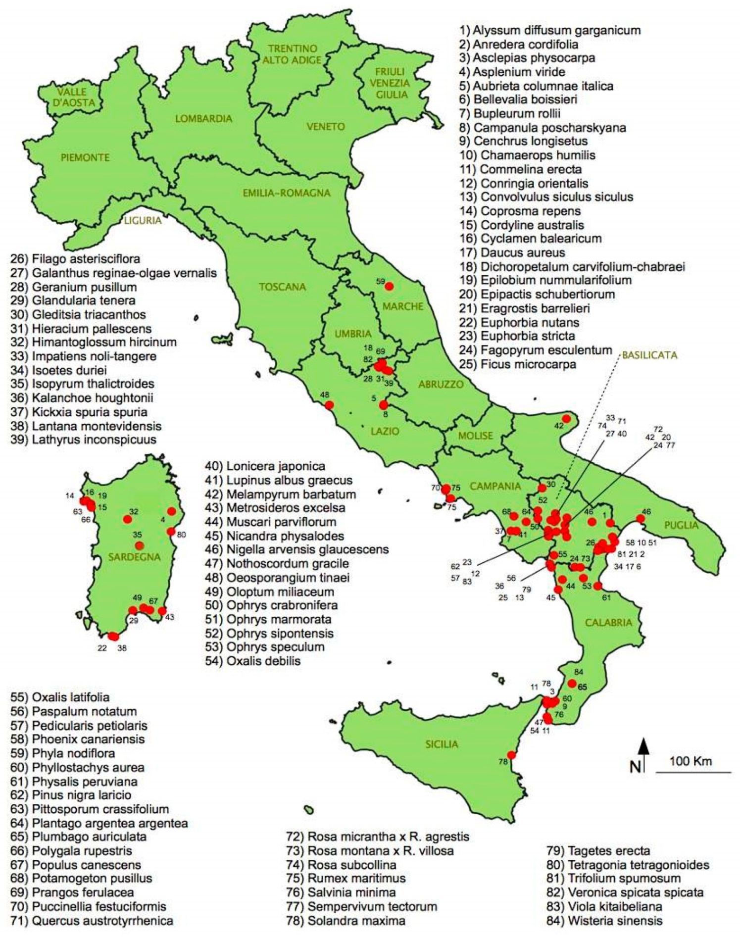Diversity  Free Full-Text  New Chorological Data for the Italian 