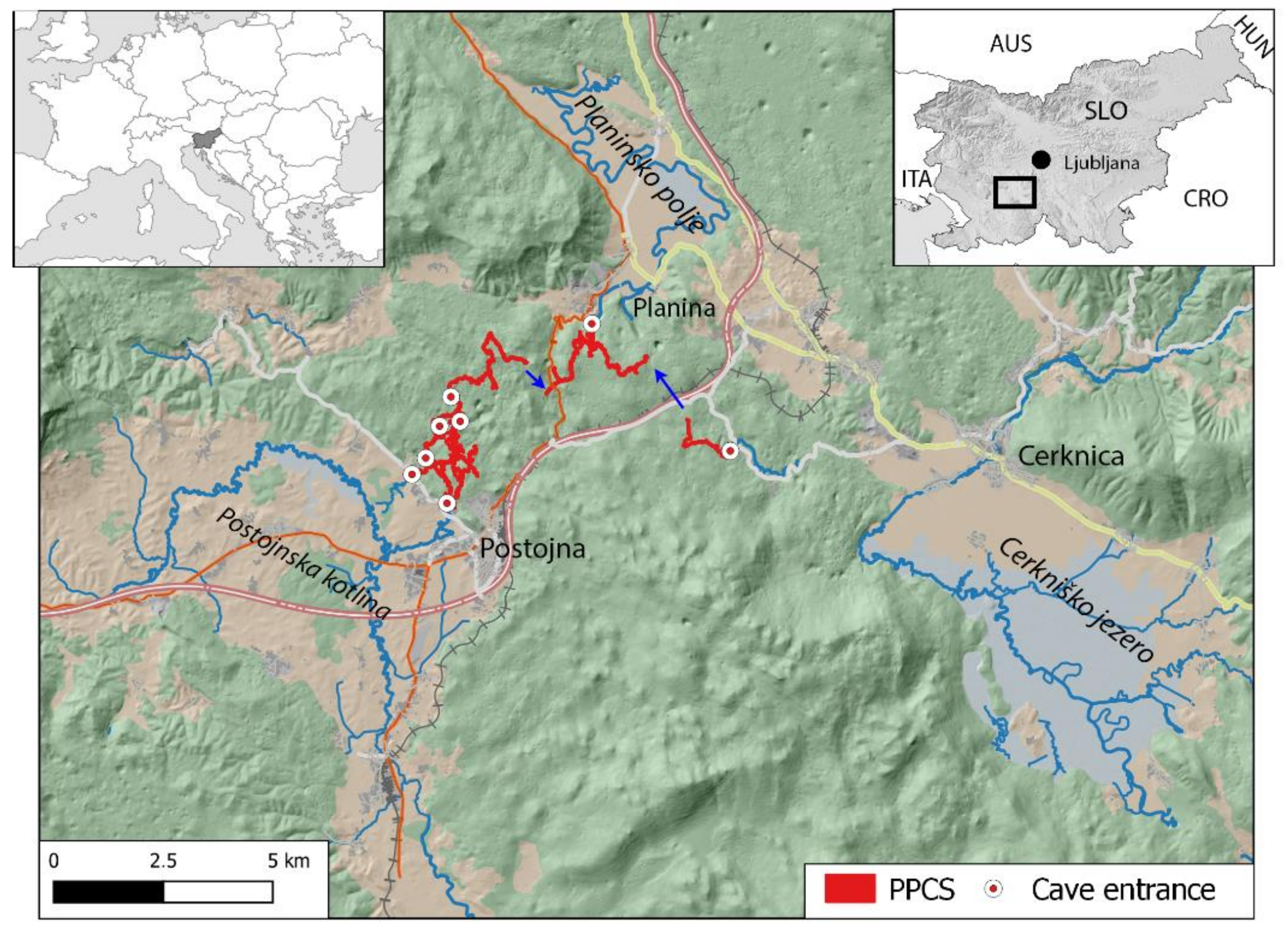 strong Figure 1/strong br/ p Location of the Postojna-Planina Cave System i...
