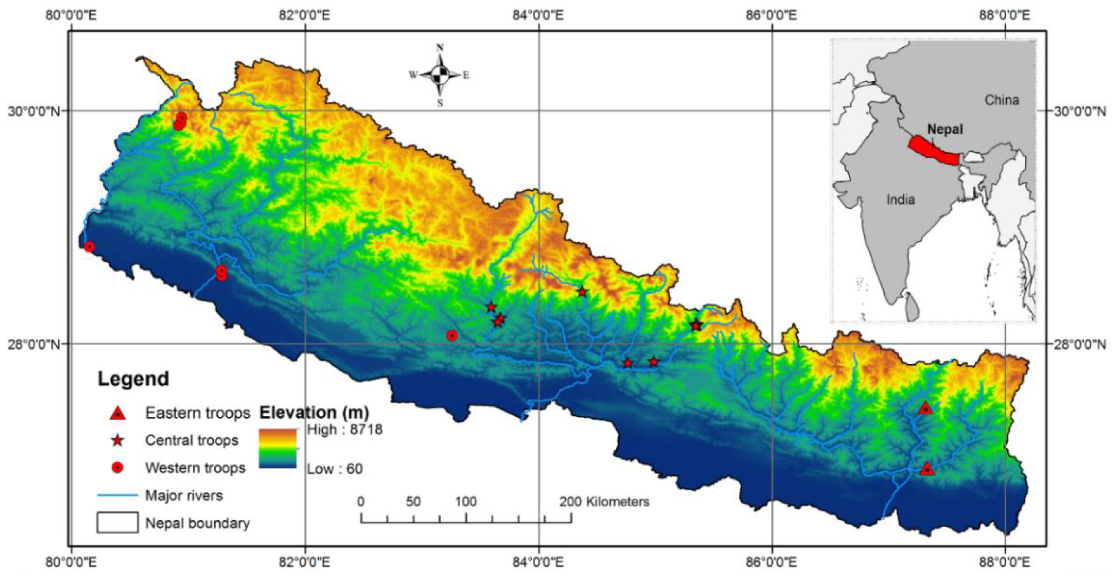 Map Of Rivers In Nepal Diversity | Free Full-Text | Mitochondrial Genetic Diversity And Structure  Of The Langur Population In A Complex Landscape Of The Nepal Himalaya | Html
